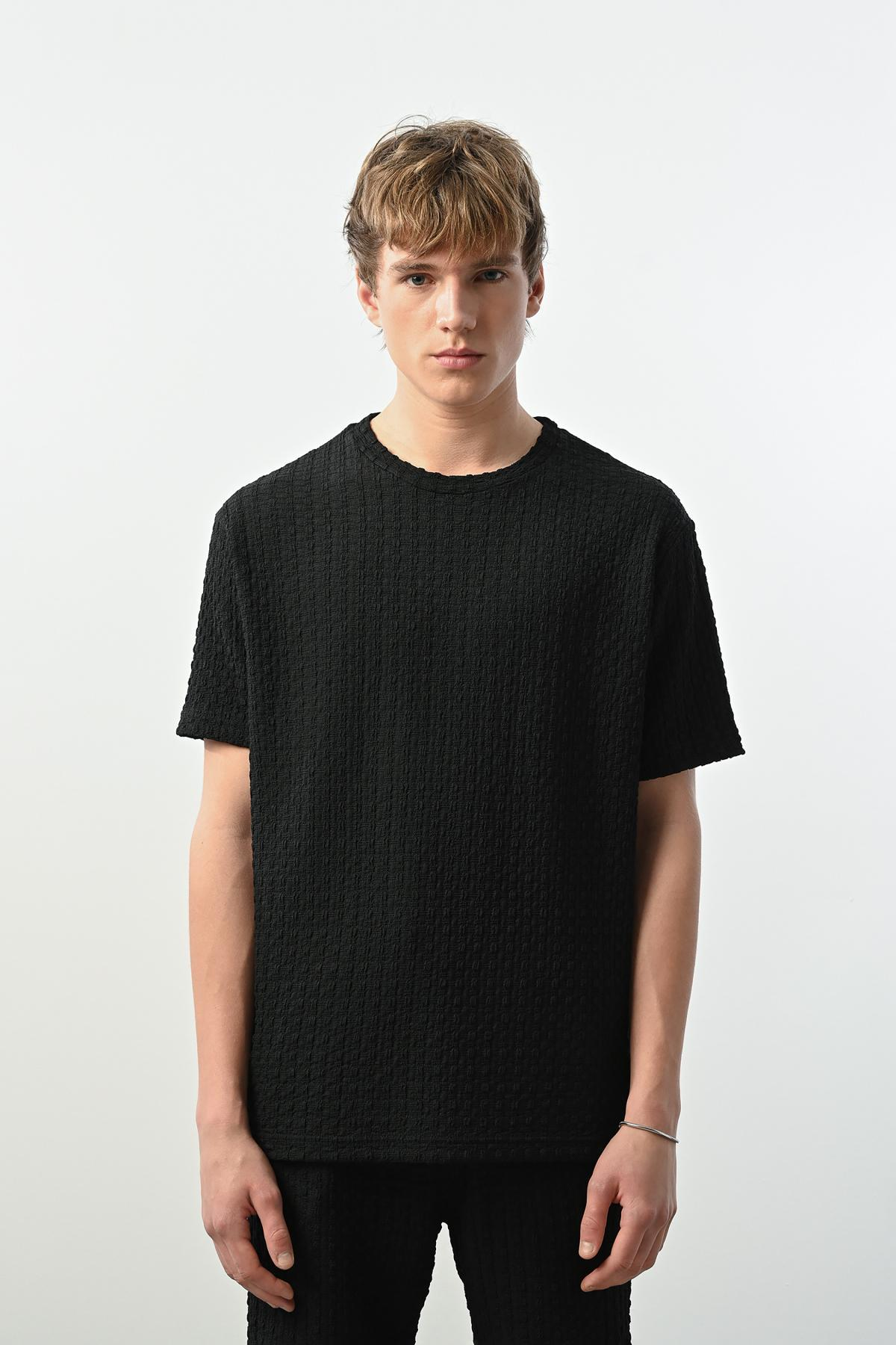 Wholesale Men Black T-shirt 721414