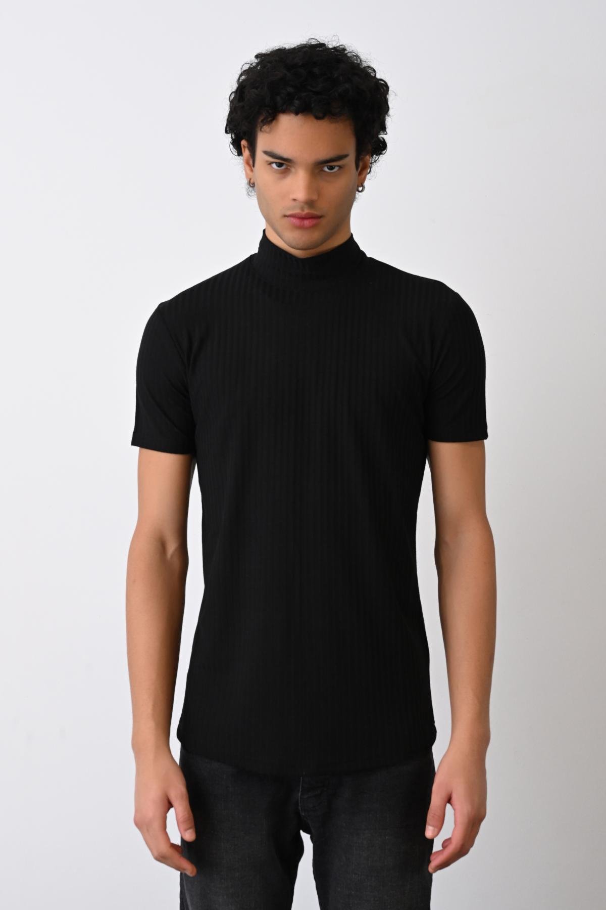 Wholesale Men Black T-shirt 721209