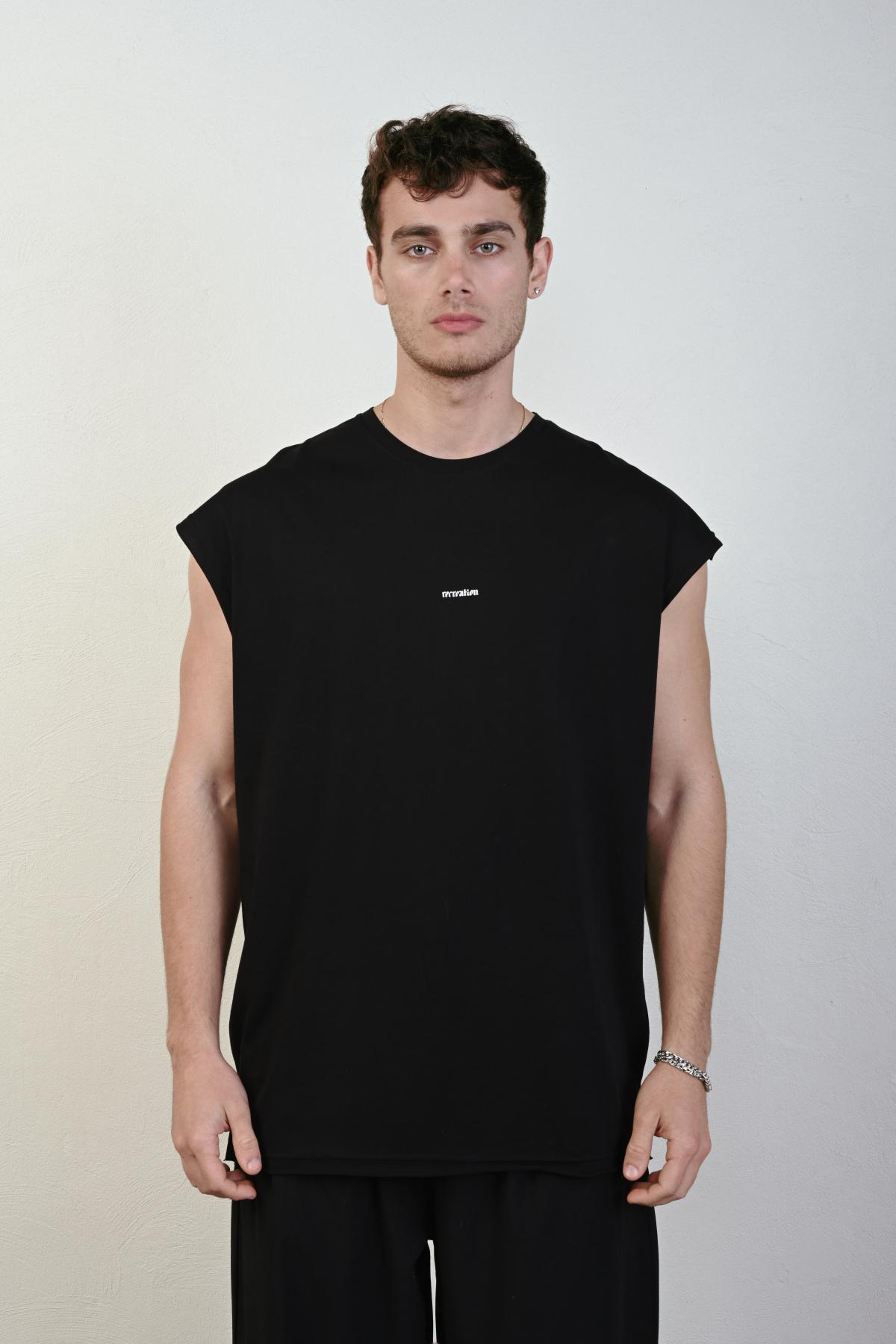 Wholesale Men Black T-shirt 721199