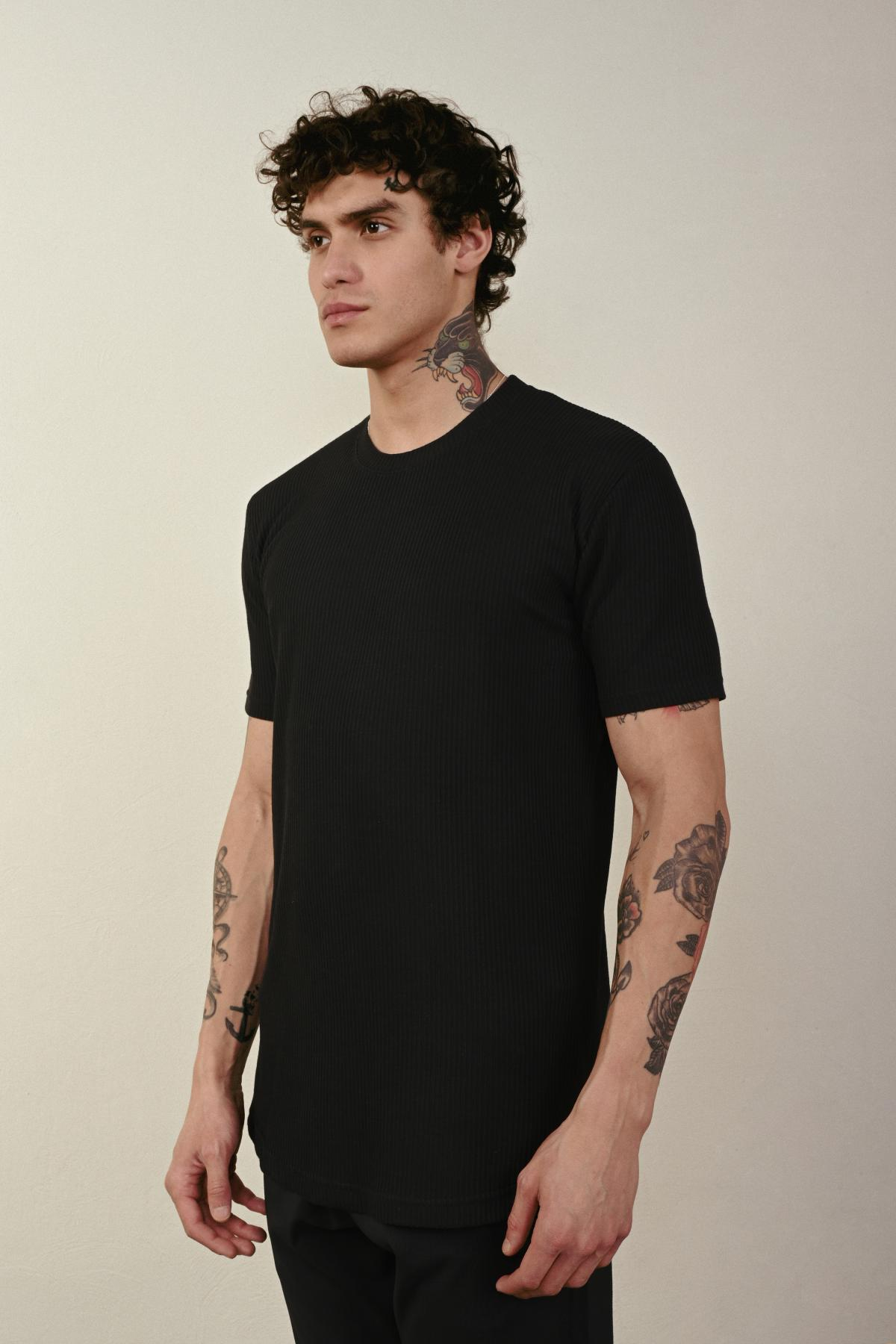 Wholesale Men Black T-shirt 721214