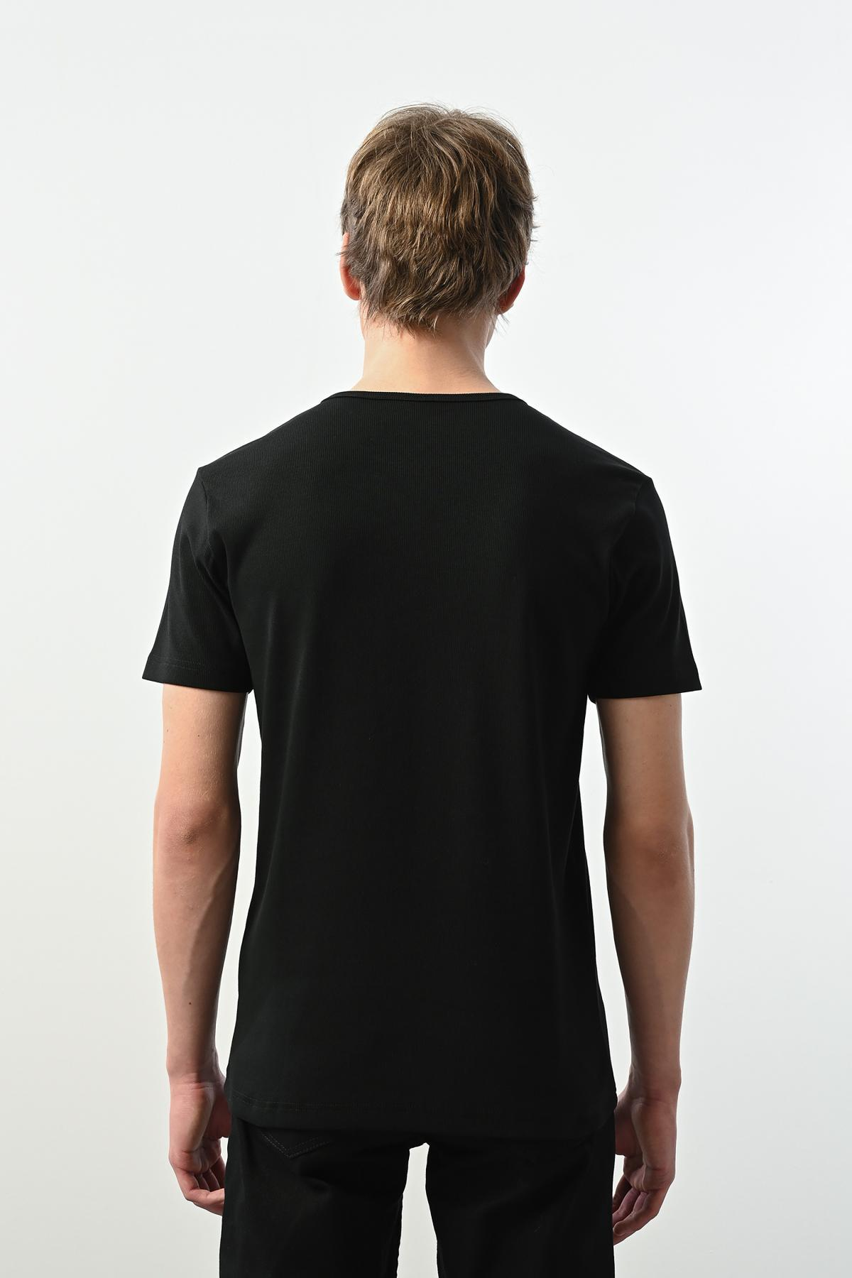 Wholesale Men Black T-shirt 721369