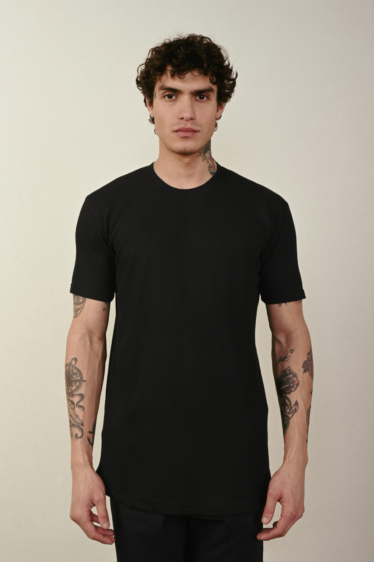 Wholesale Men Black T-shirt 721214