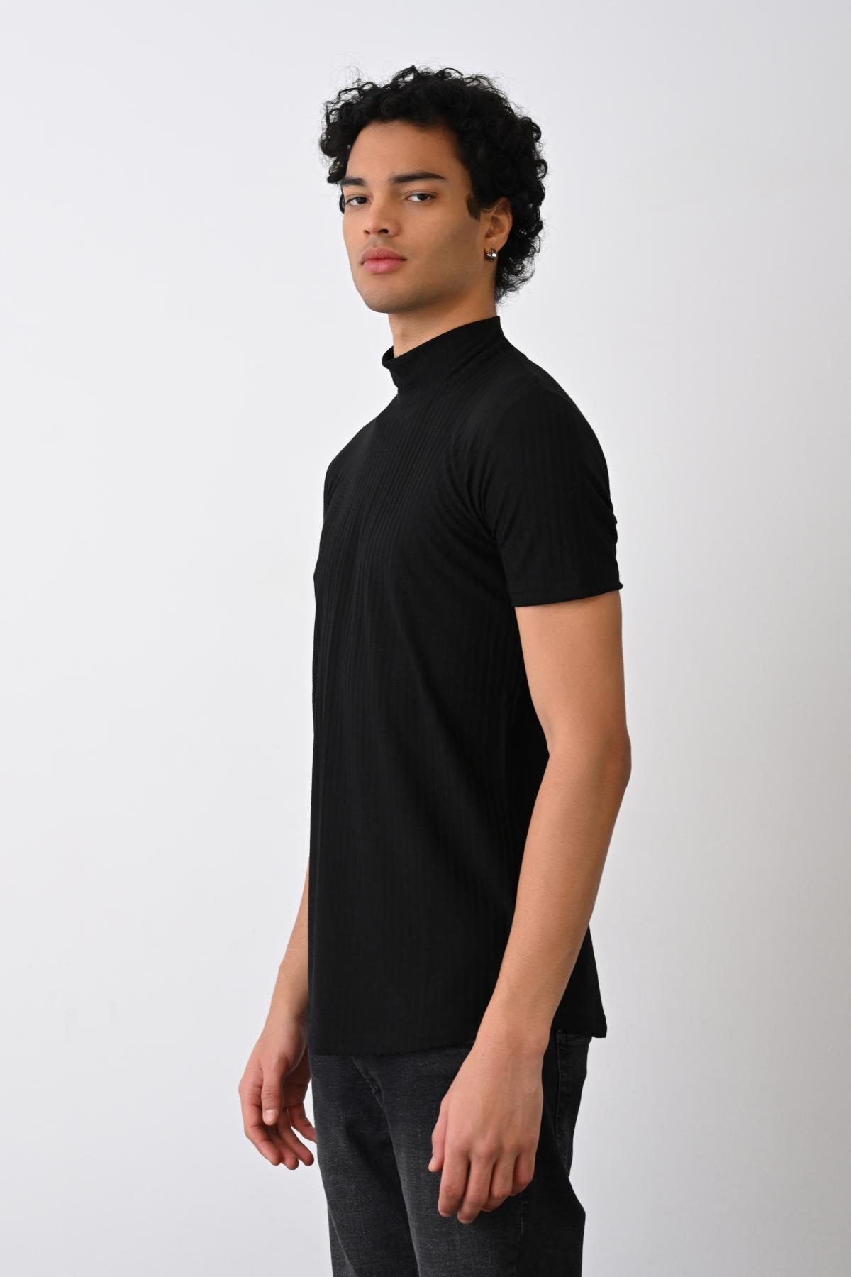 Wholesale Men Black T-shirt 721209