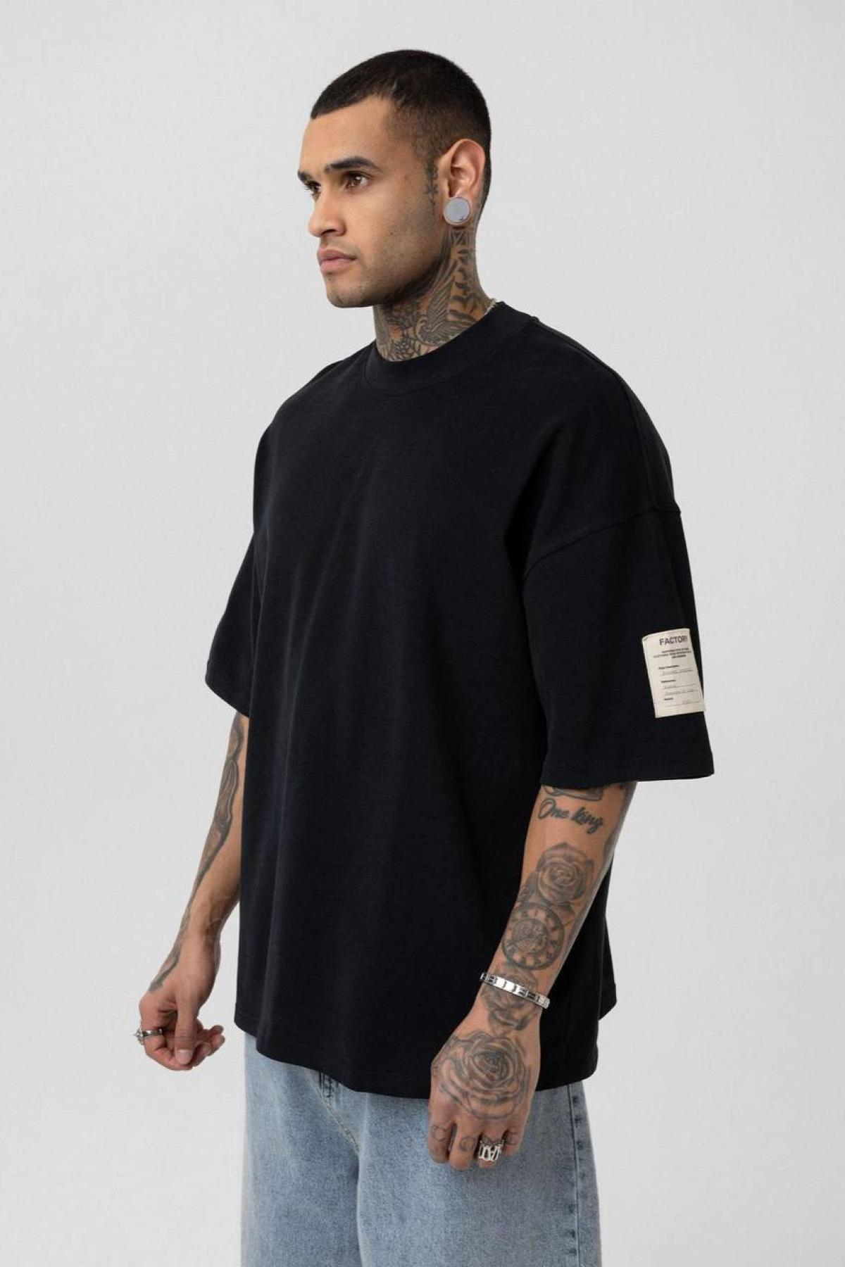 Wholesale Men Black T-shirt 722669