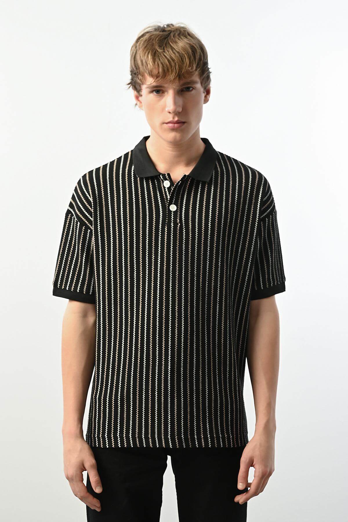 Wholesale Men Black T-shirt 721680