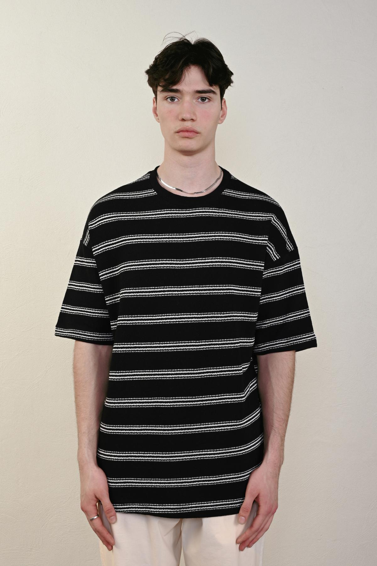 Wholesale Men Black T-shirt 721508