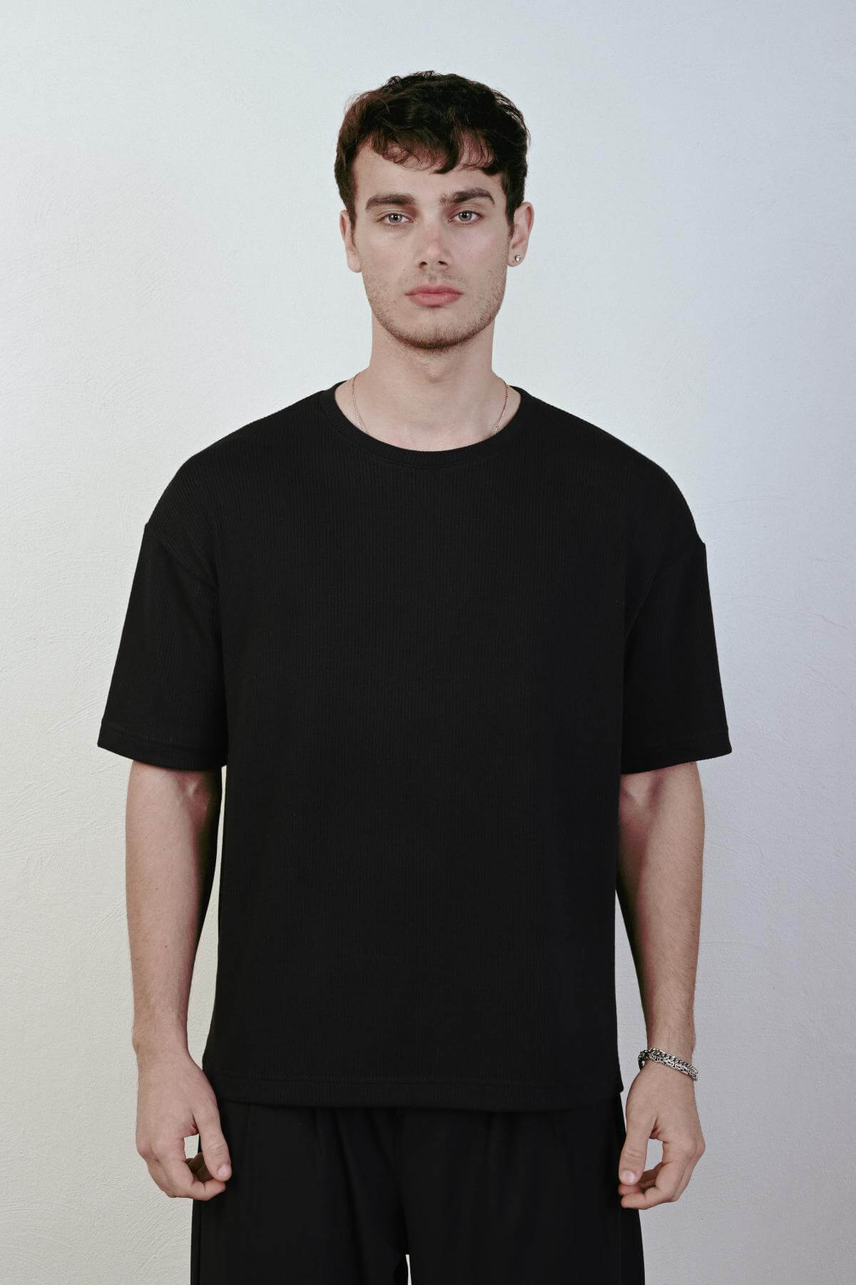 Wholesale Men Black T-shirt 721625