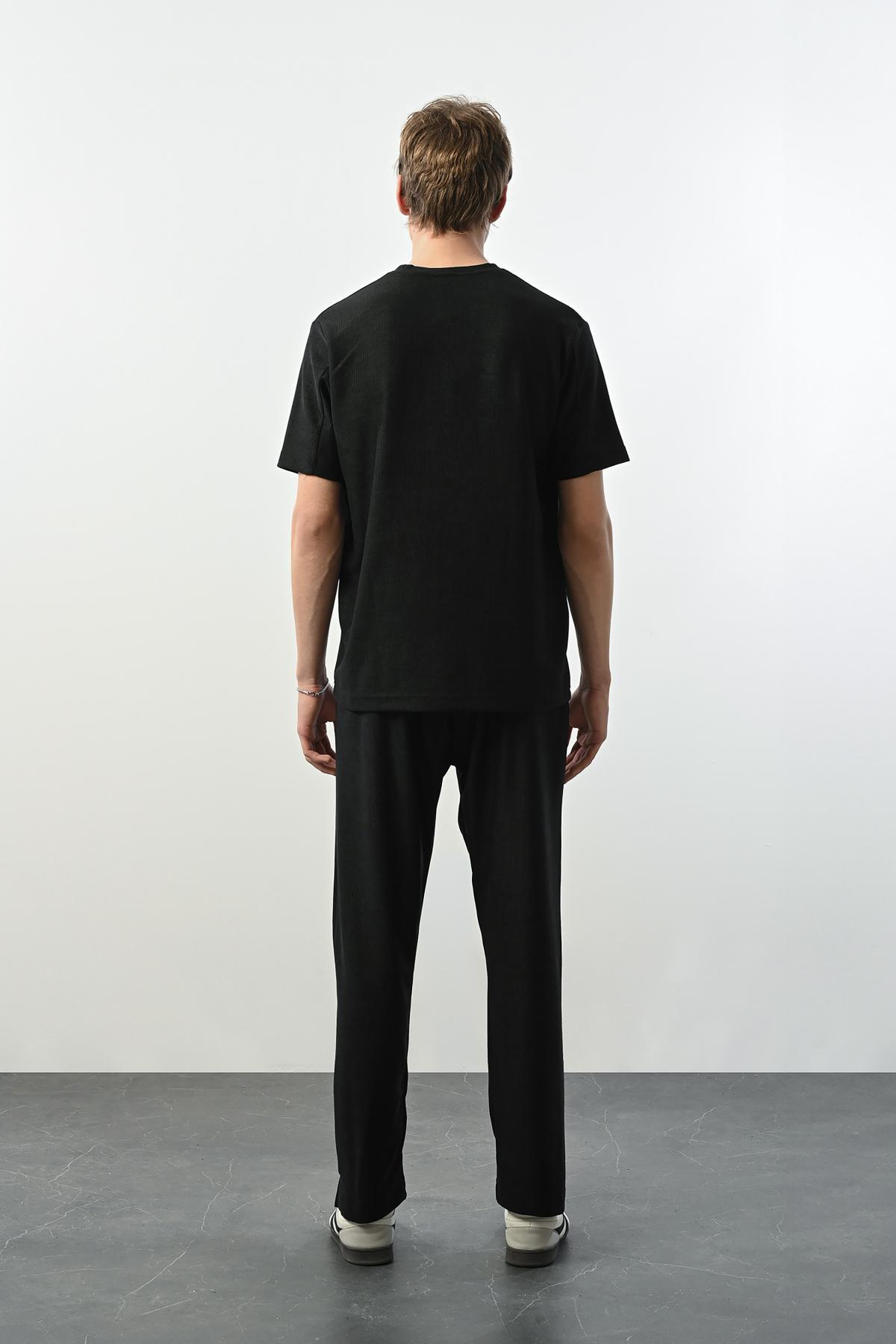 Wholesale Men Black T-shirt 721218