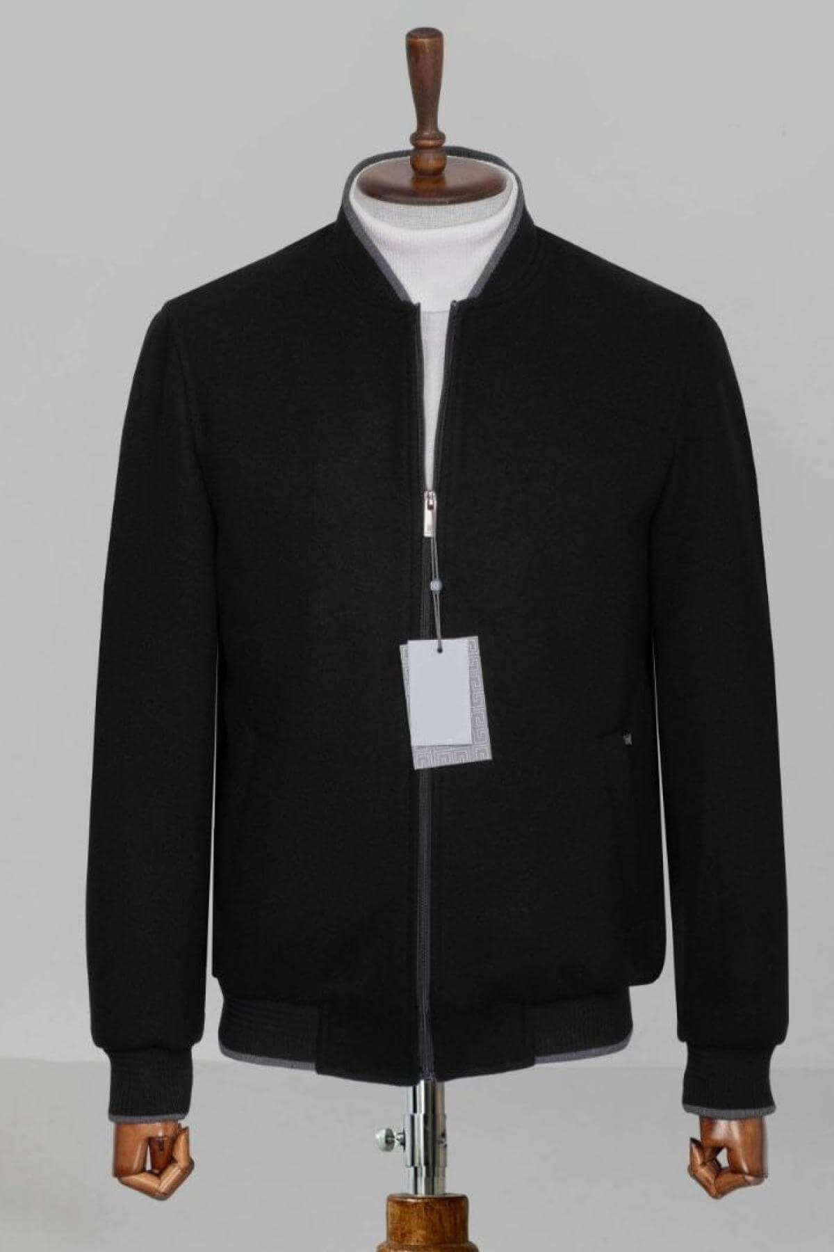 Wholesale Men Black Varsity Jacket 738158