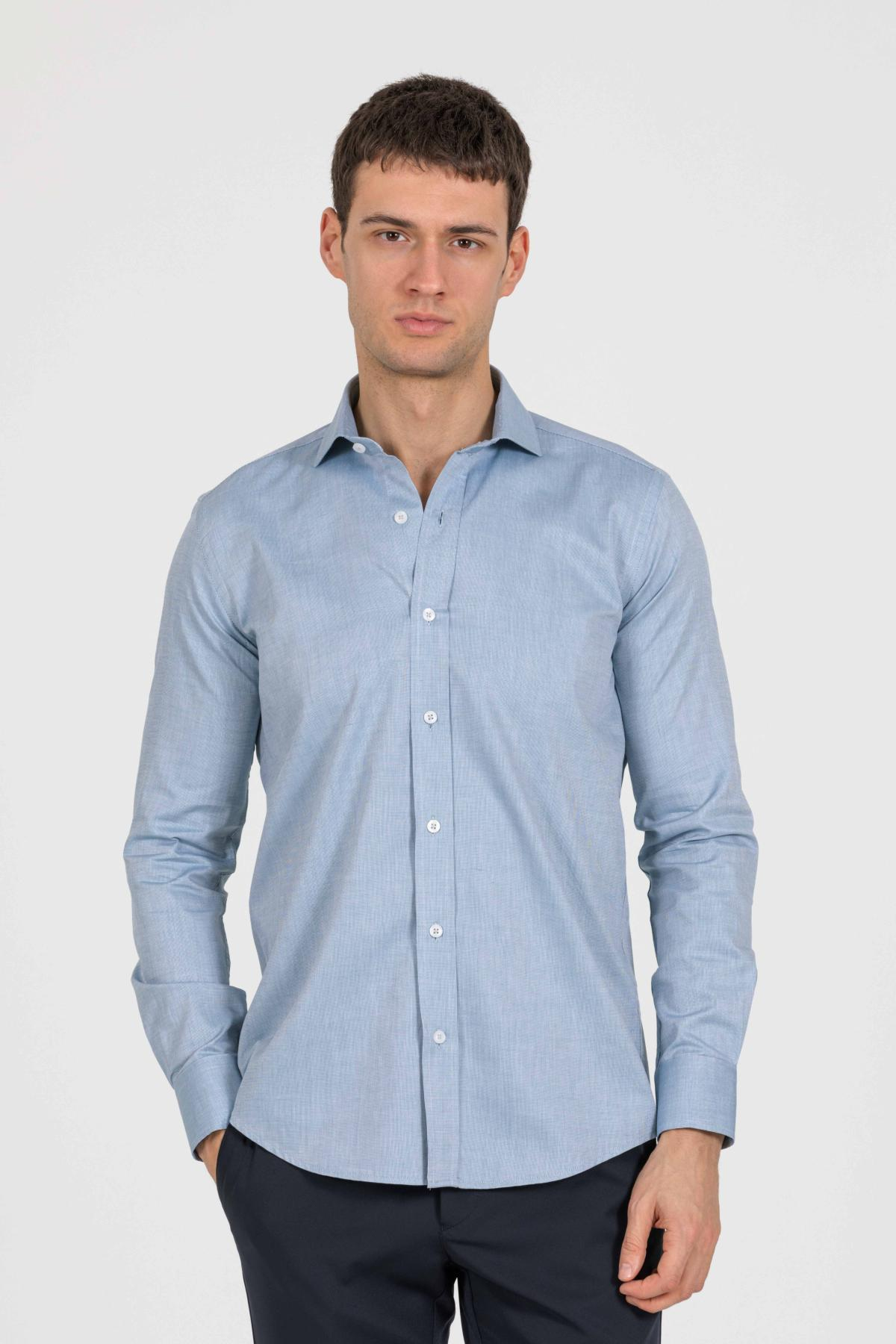 Wholesale Men Blue Shirt 733128