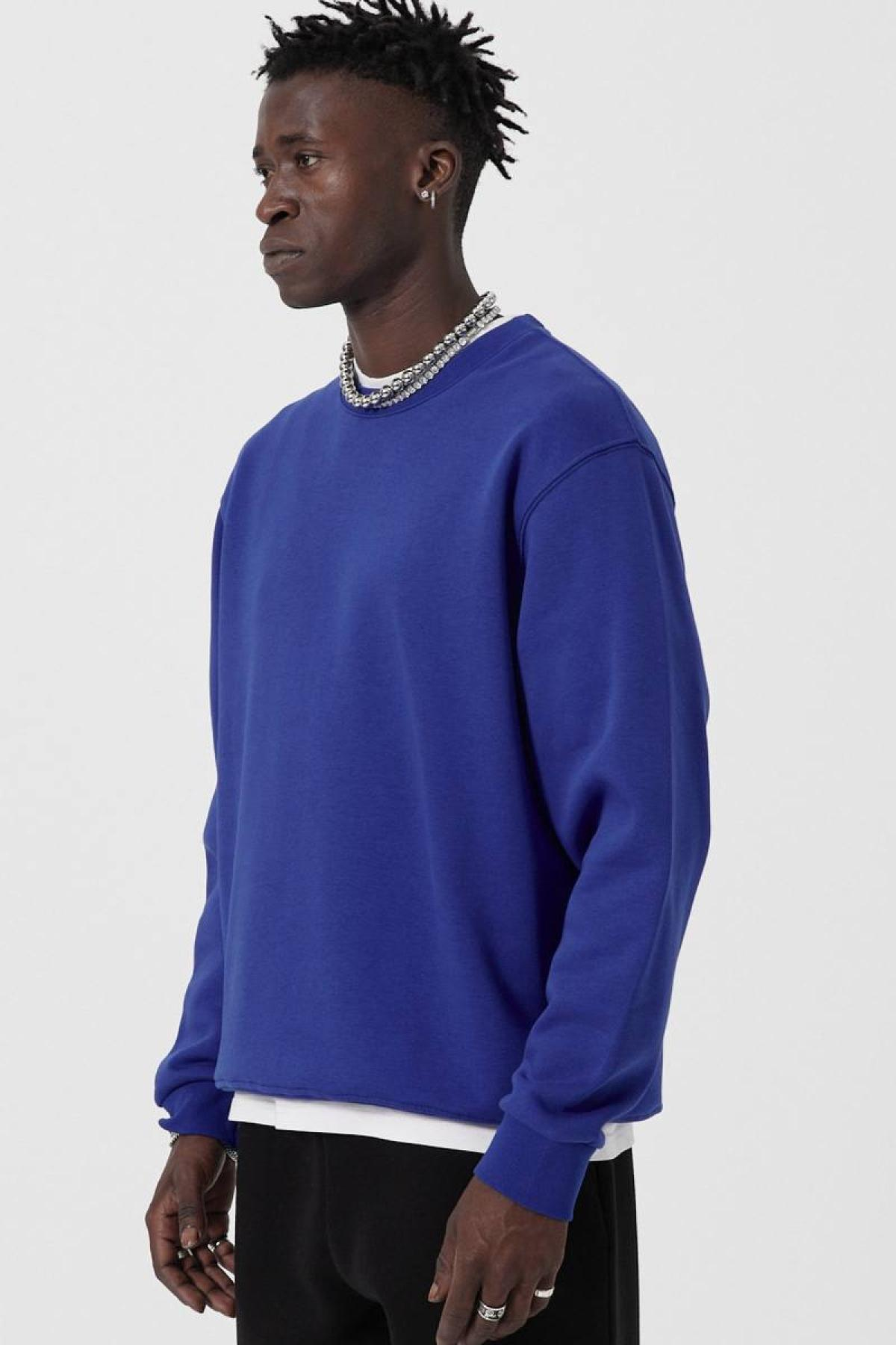 Wholesale Men Blue Sweatshirt 739203