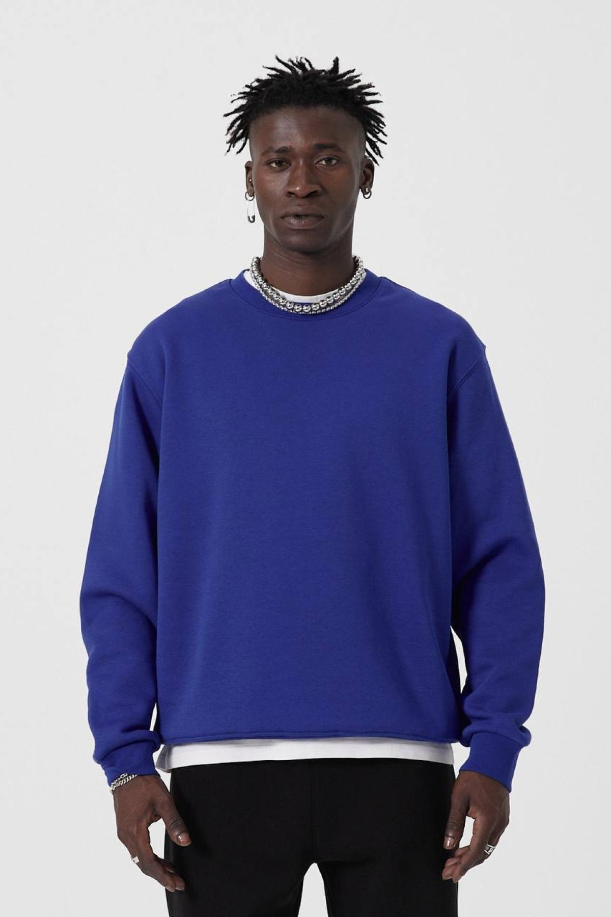 Wholesale Men Blue Sweatshirt 739203