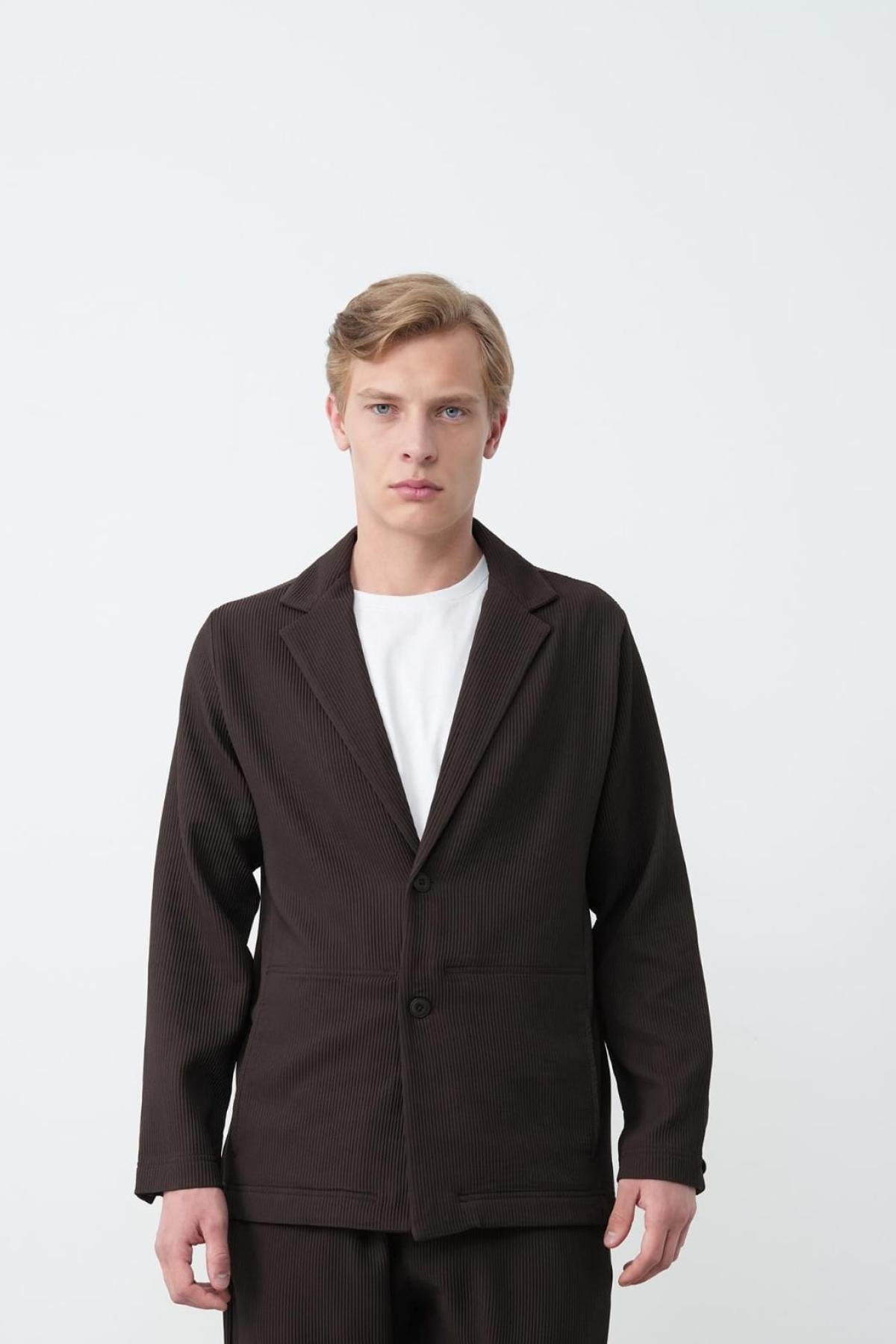 Wholesale Men Brown Blazer 738197