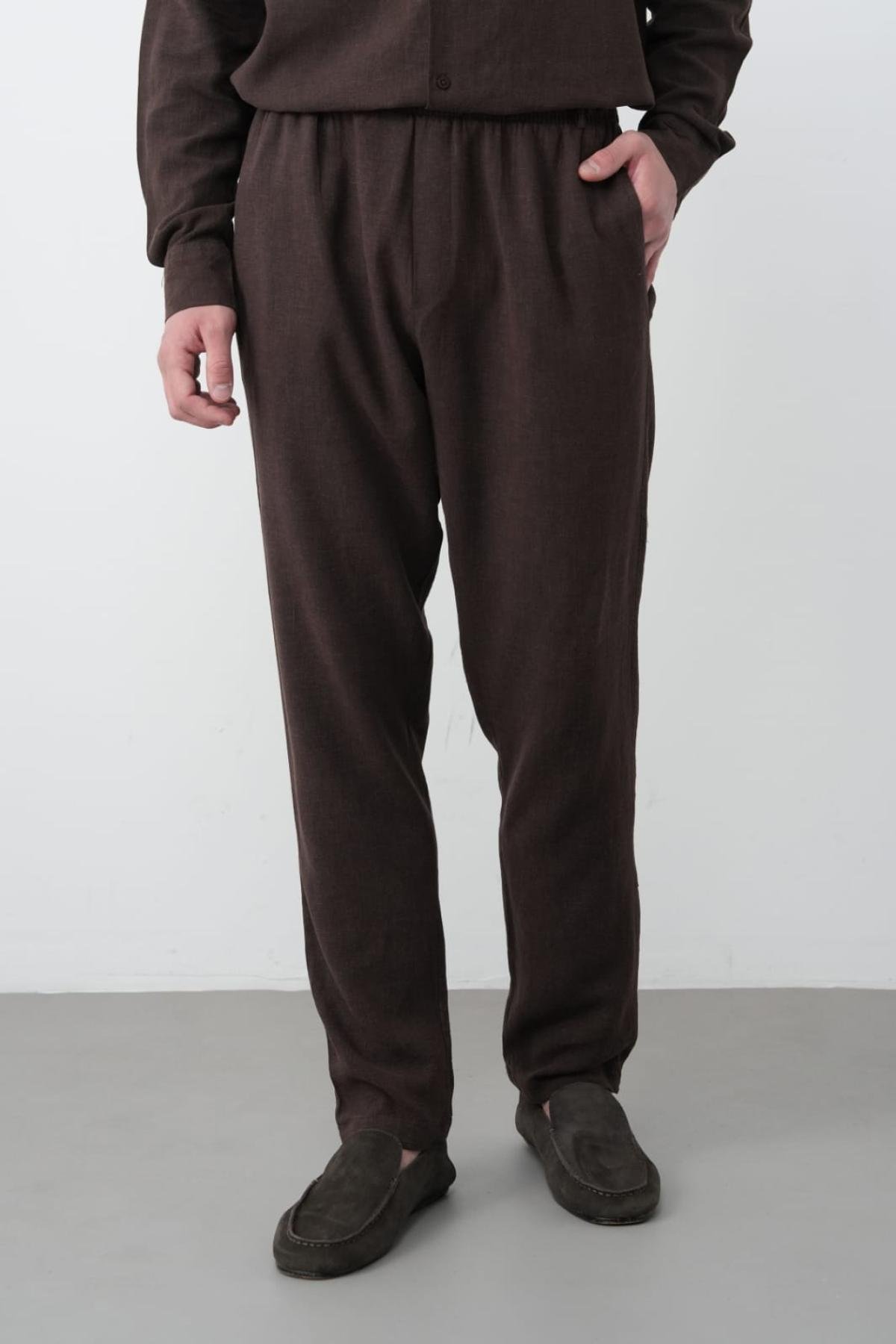 Wholesale Men Brown Pants 738212
