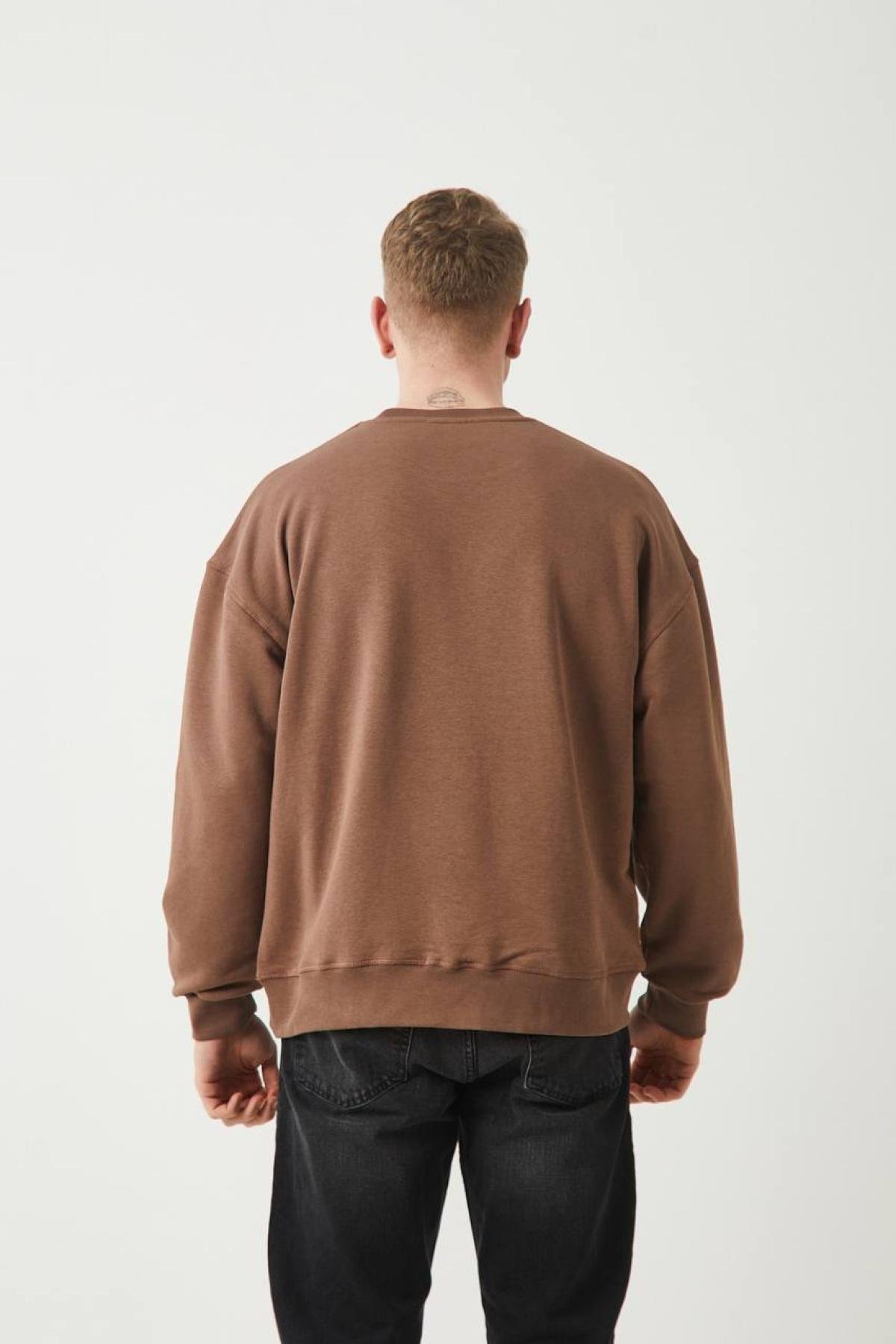 Wholesale Men Brown Sweatshirt 739177