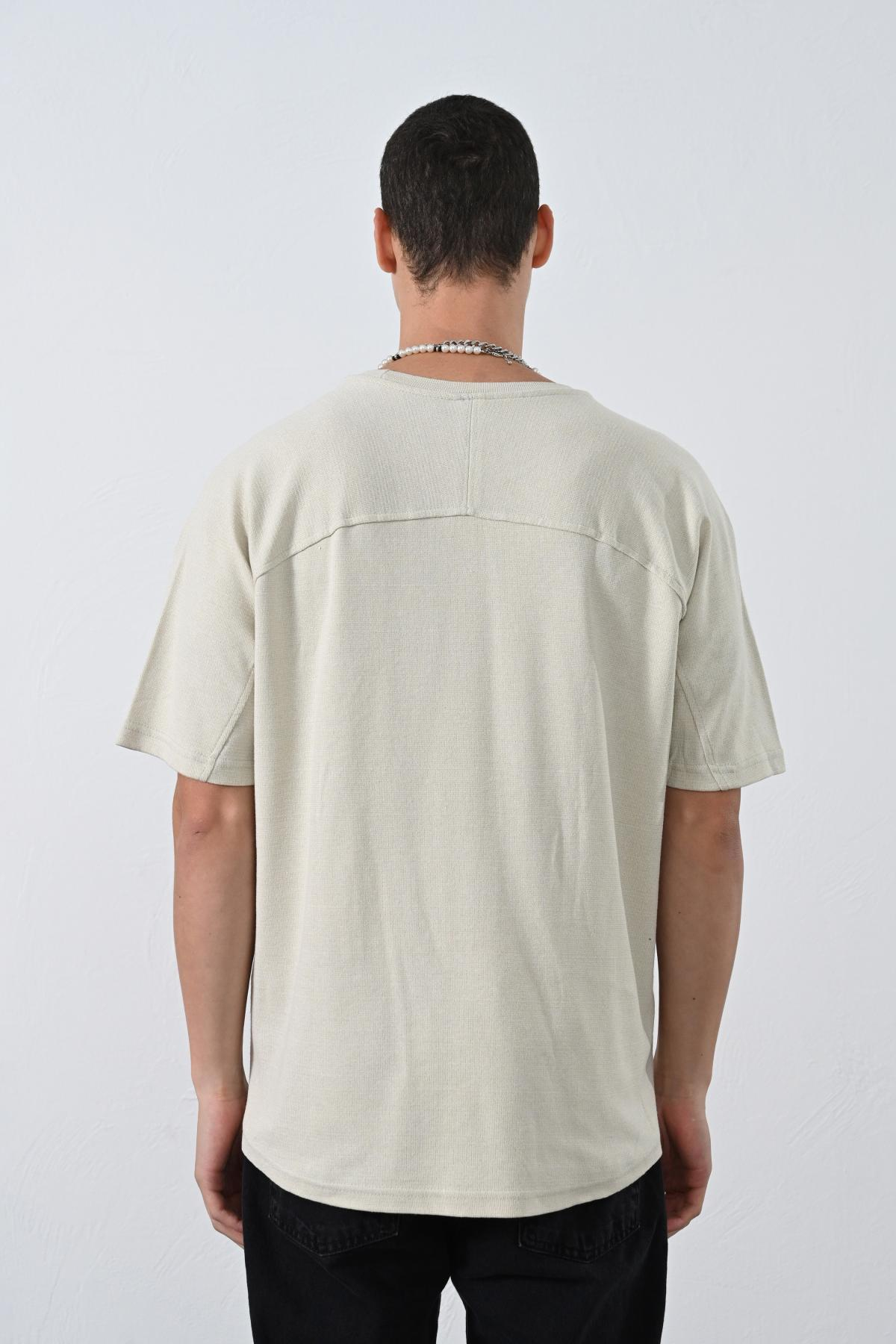 Wholesale Men Cream T-shirt 721556