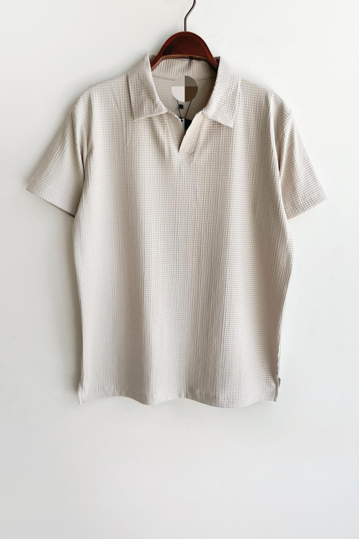Wholesale Men Cream T-shirt 721537