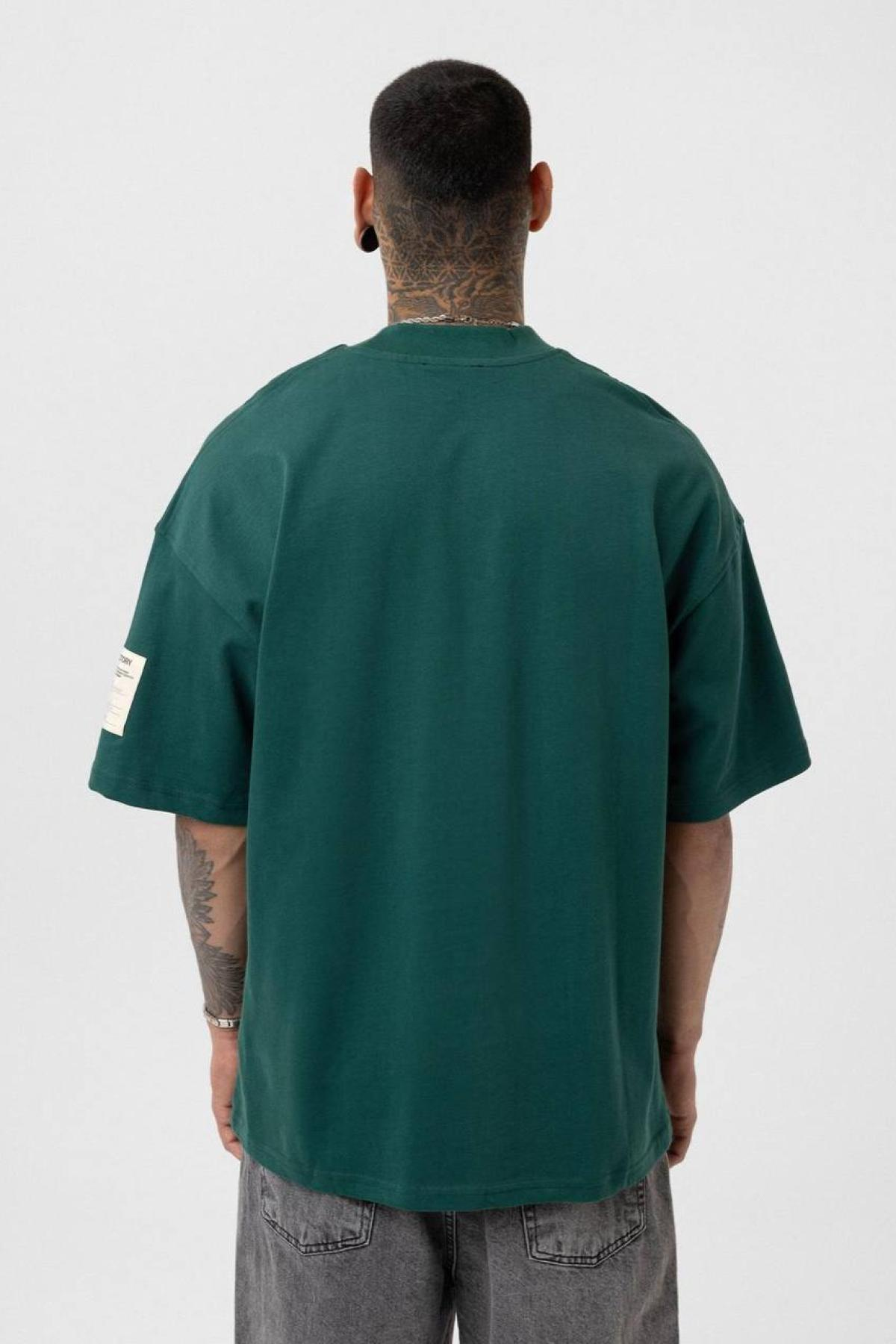 Wholesale Men Dark Green T-shirt 722673