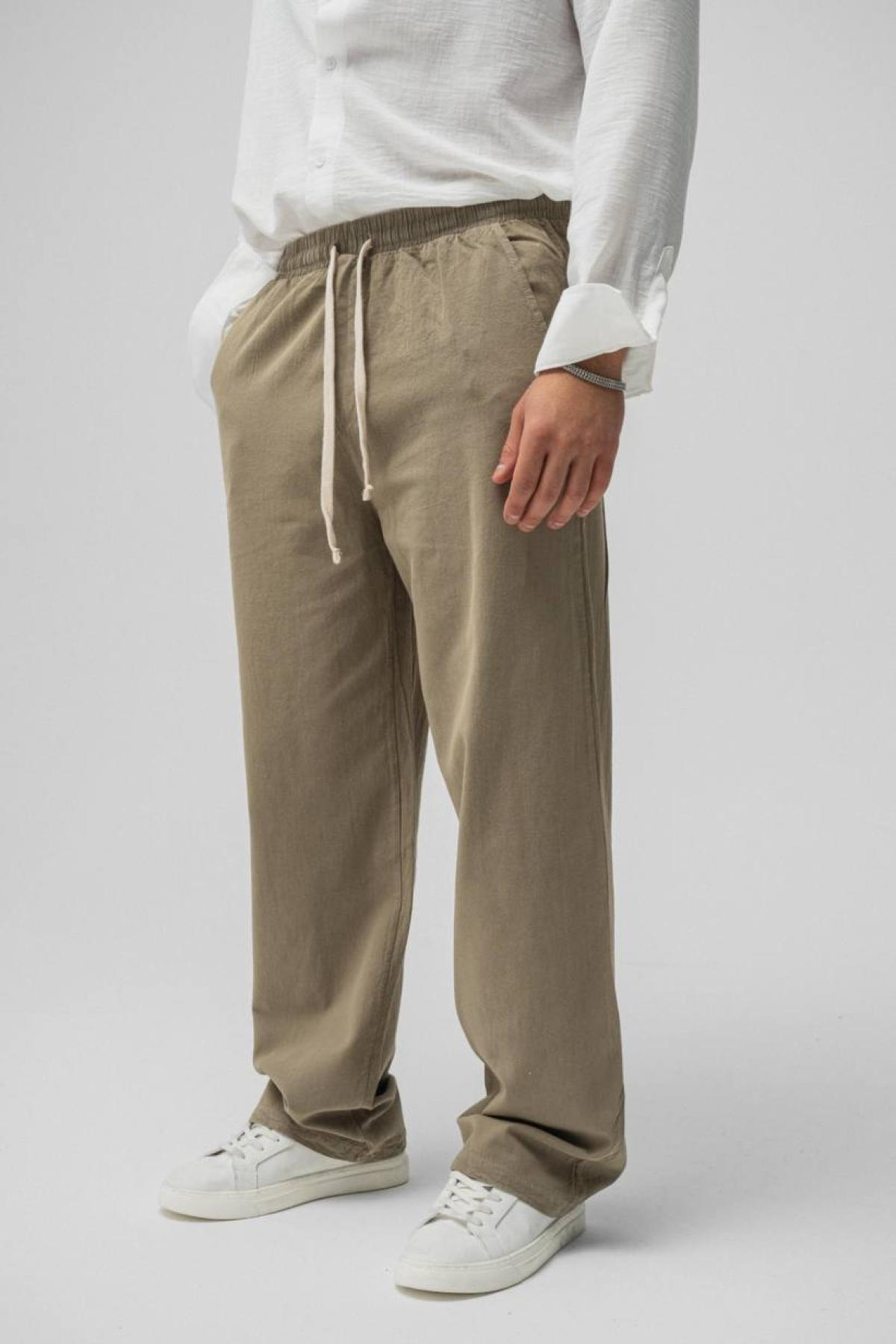 Wholesale Men Dark Olive Pants 739132