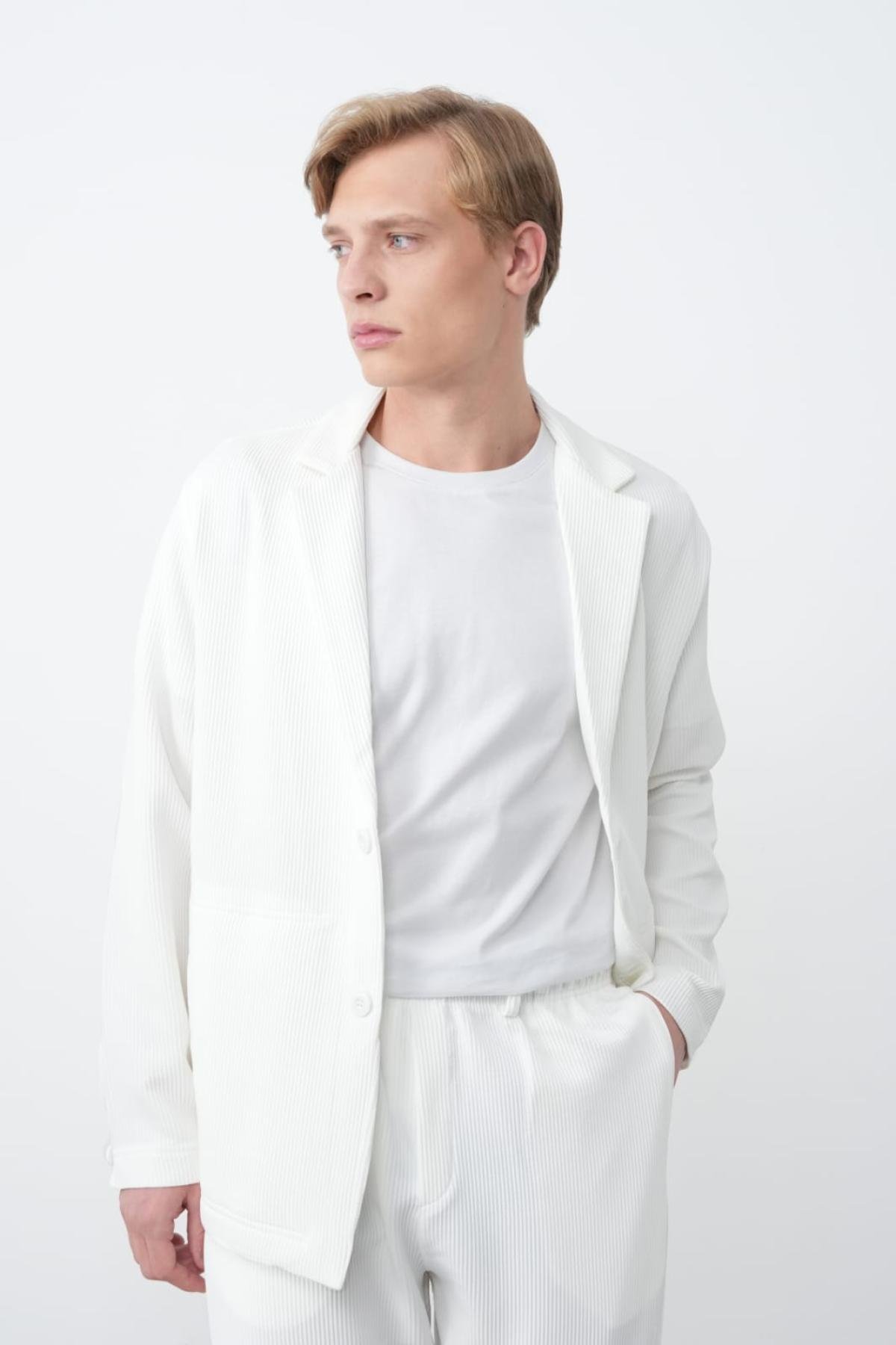 Wholesale Men Ecru Blazer 738194