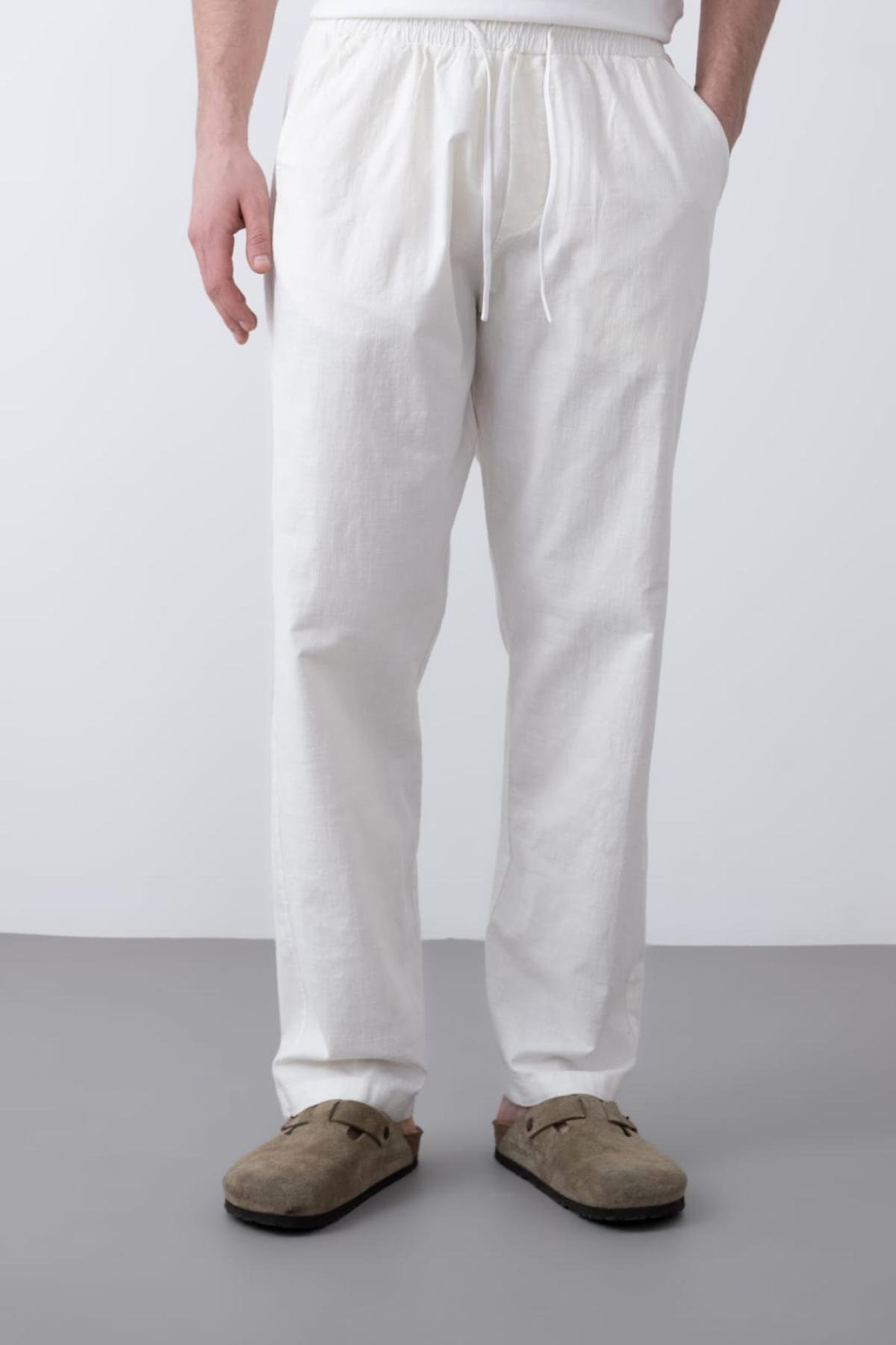 Wholesale Men Ecru Pants 738316