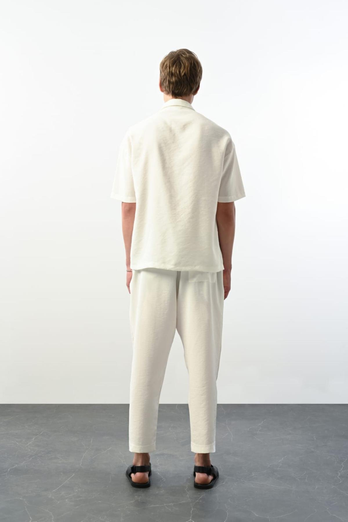 Wholesale Men Ecru Pants 738601