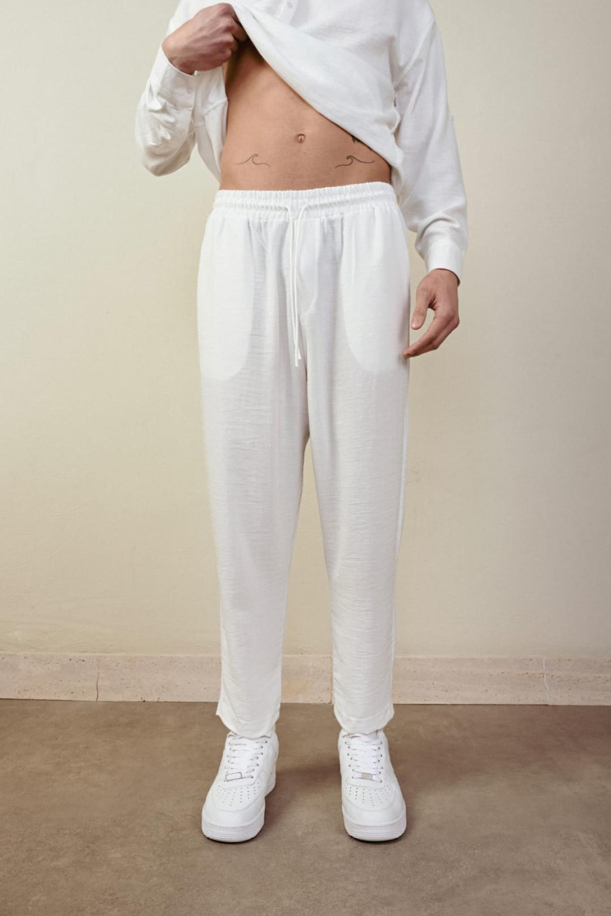 Wholesale Men Ecru Pants 738988
