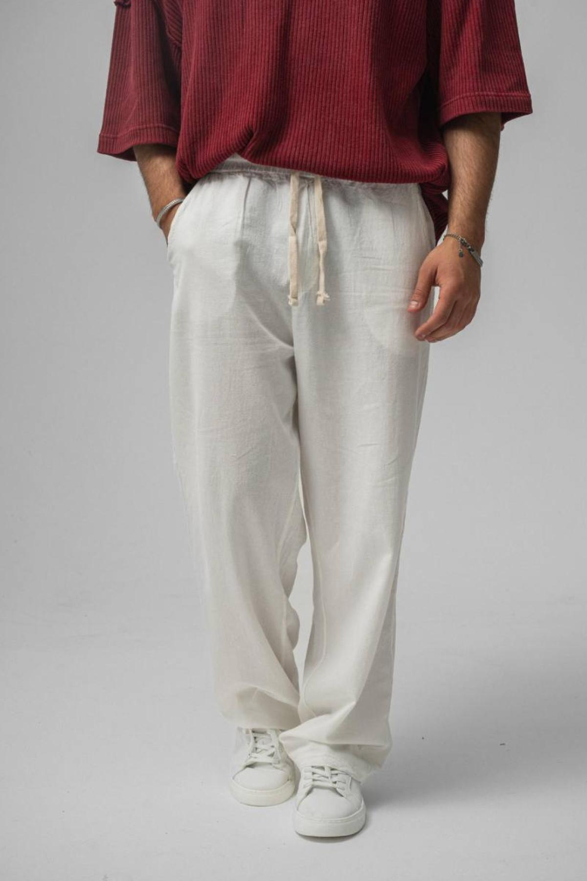 Wholesale Men Ecru Pants 739129