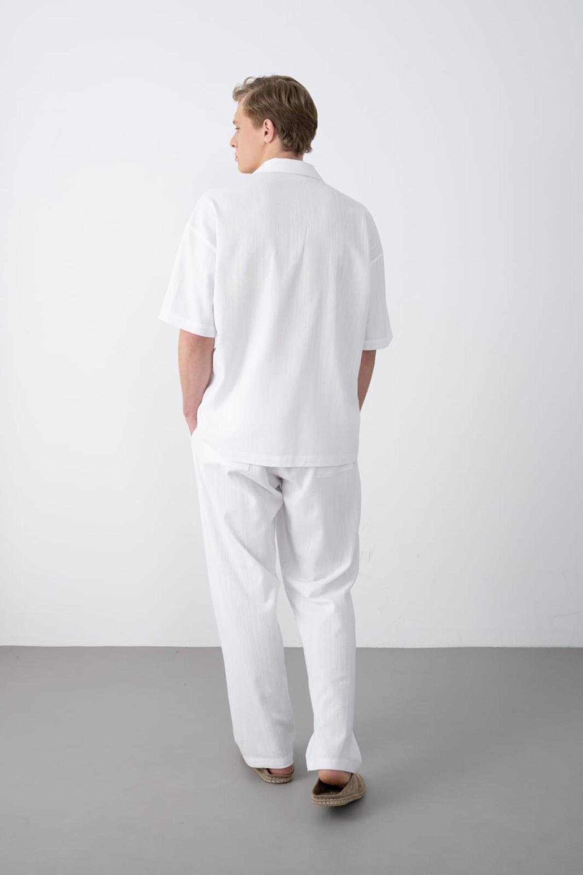 Wholesale Men Ecru Pants 738288