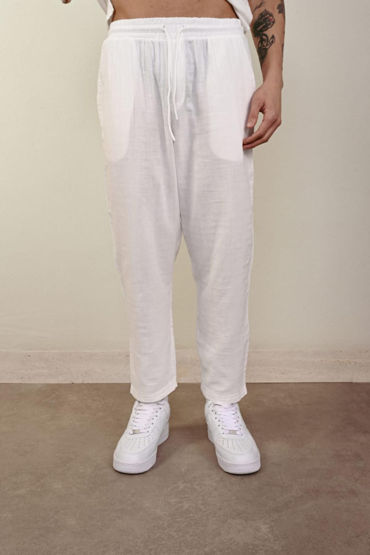 Wholesale Men Ecru Pants 738926