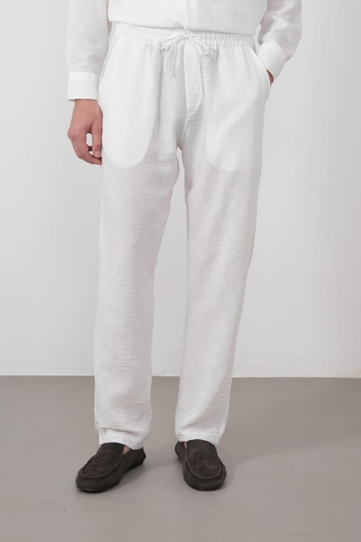 Wholesale Men Ecru Pants 738708