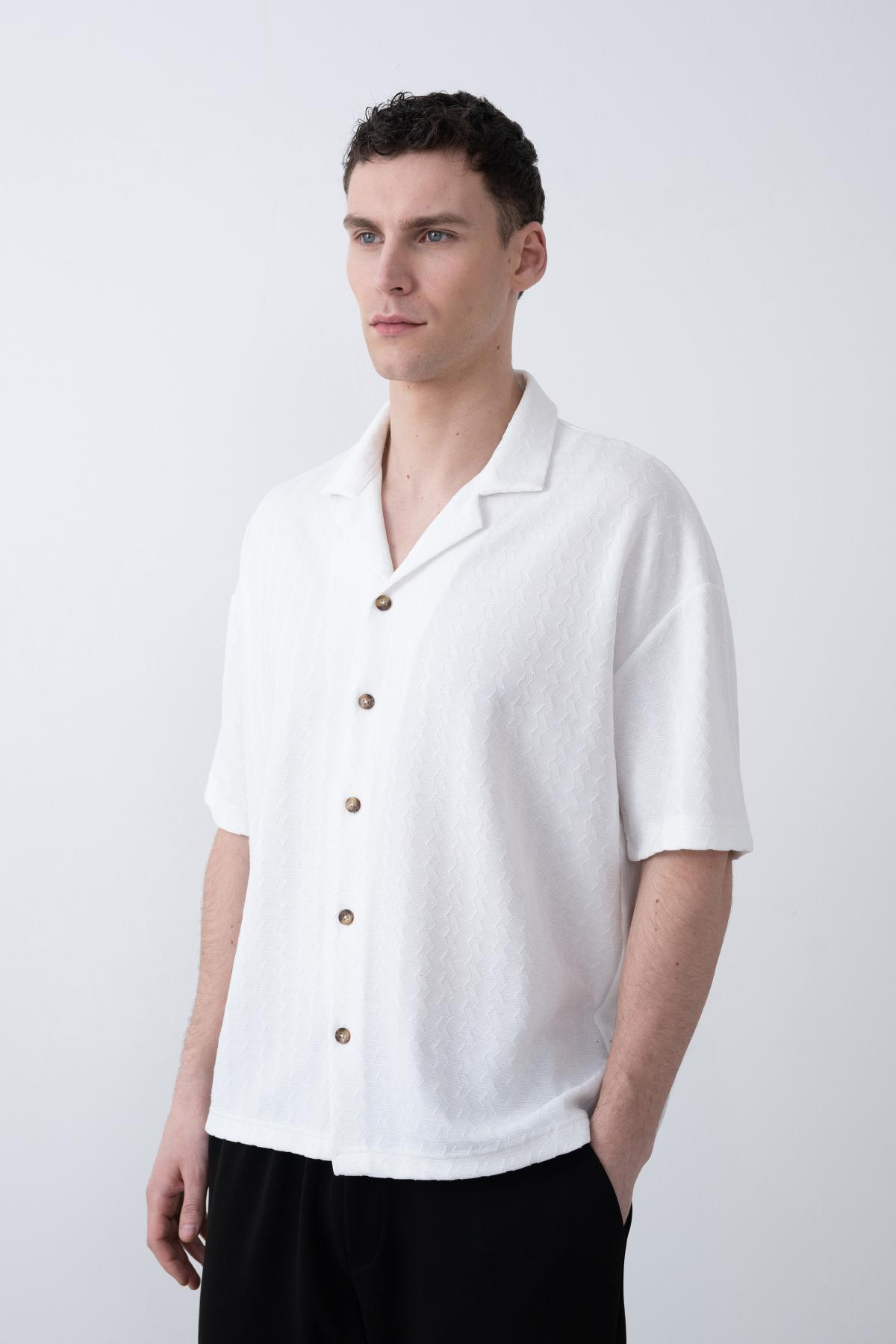 Wholesale Men Ecru Shirt 730303