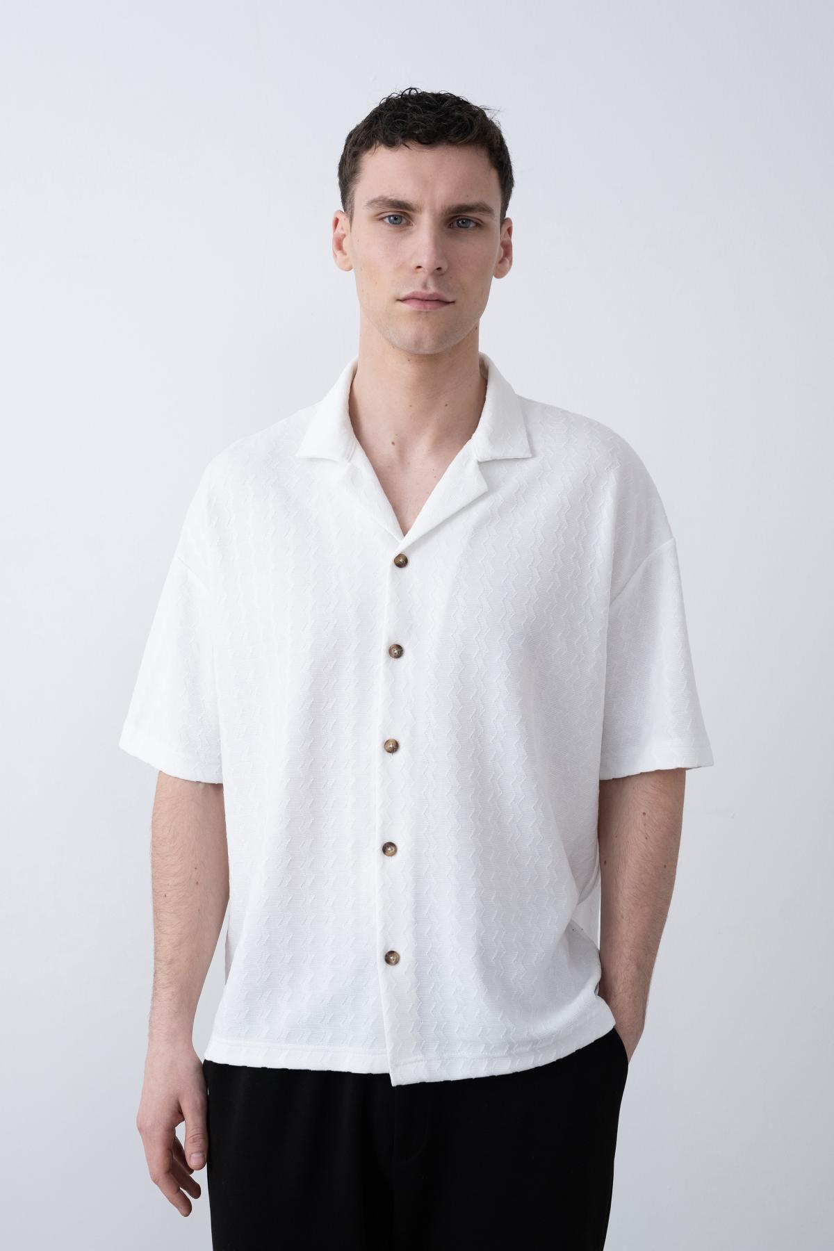 Wholesale Men Ecru Shirt 730303