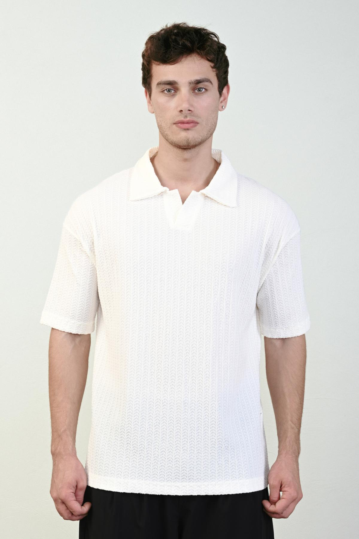 Wholesale Men Ecru T-shirt 721514