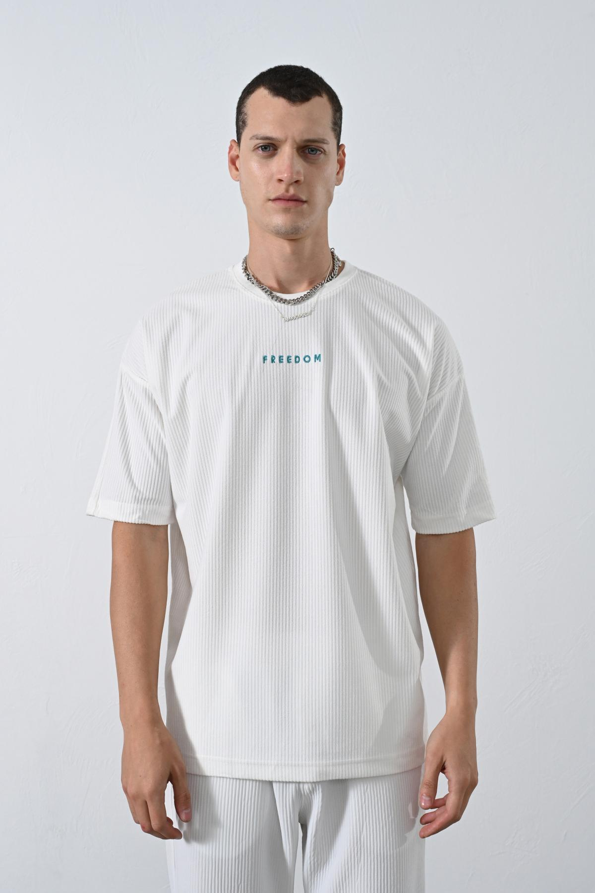 Wholesale Men Ecru T-shirt 721400