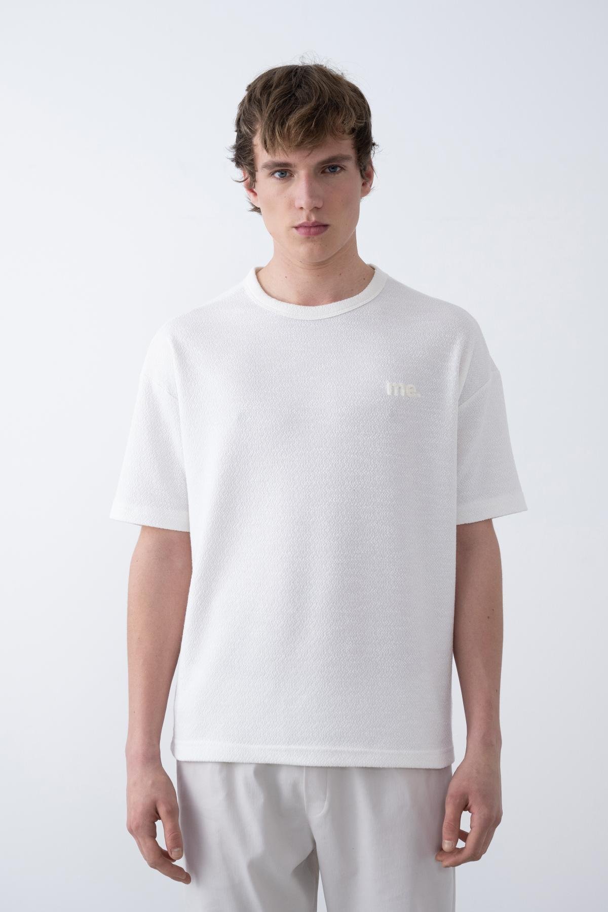 Wholesale Men Ecru T-shirt 723108