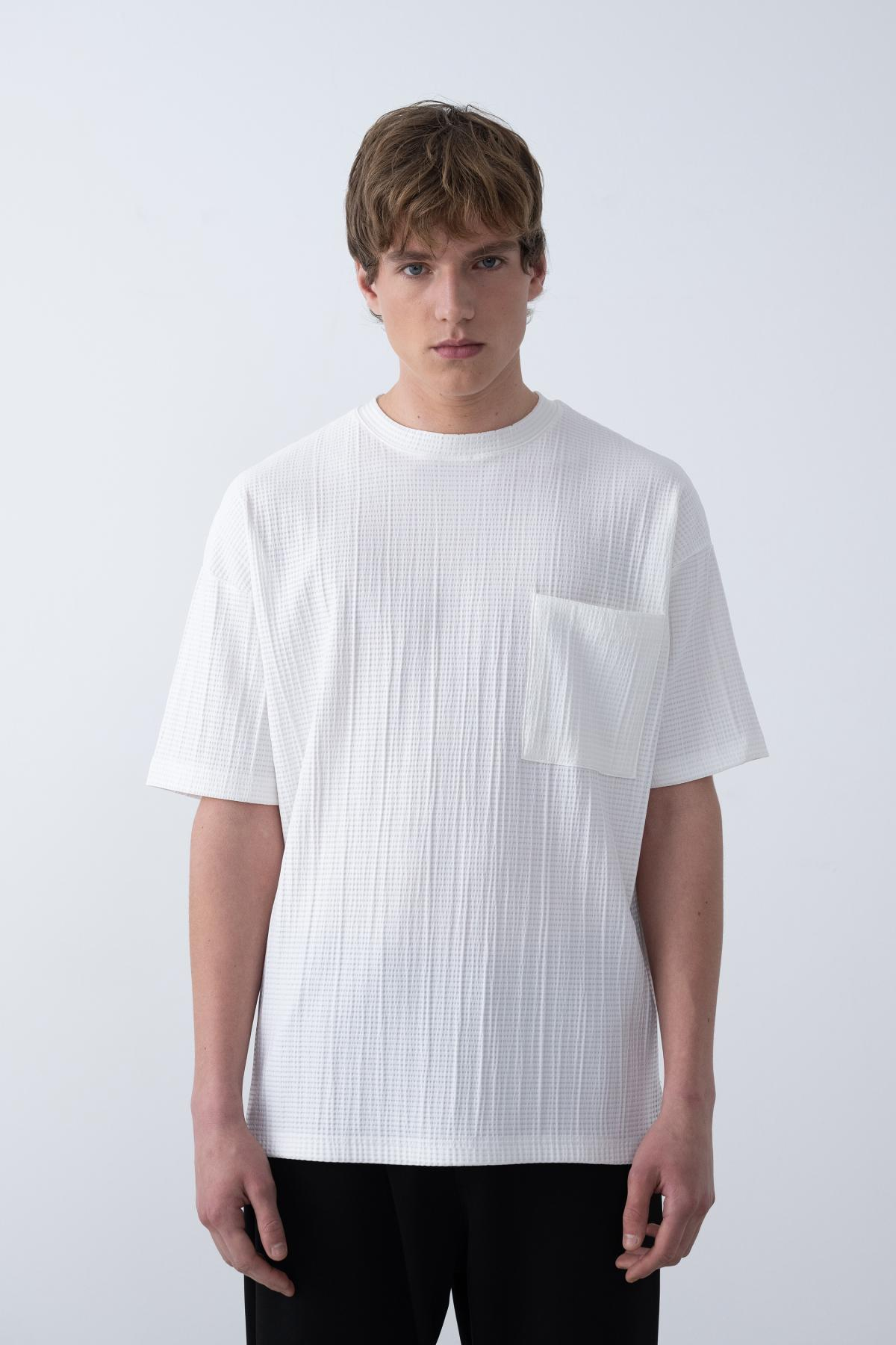 Wholesale Men Ecru T-shirt 721468
