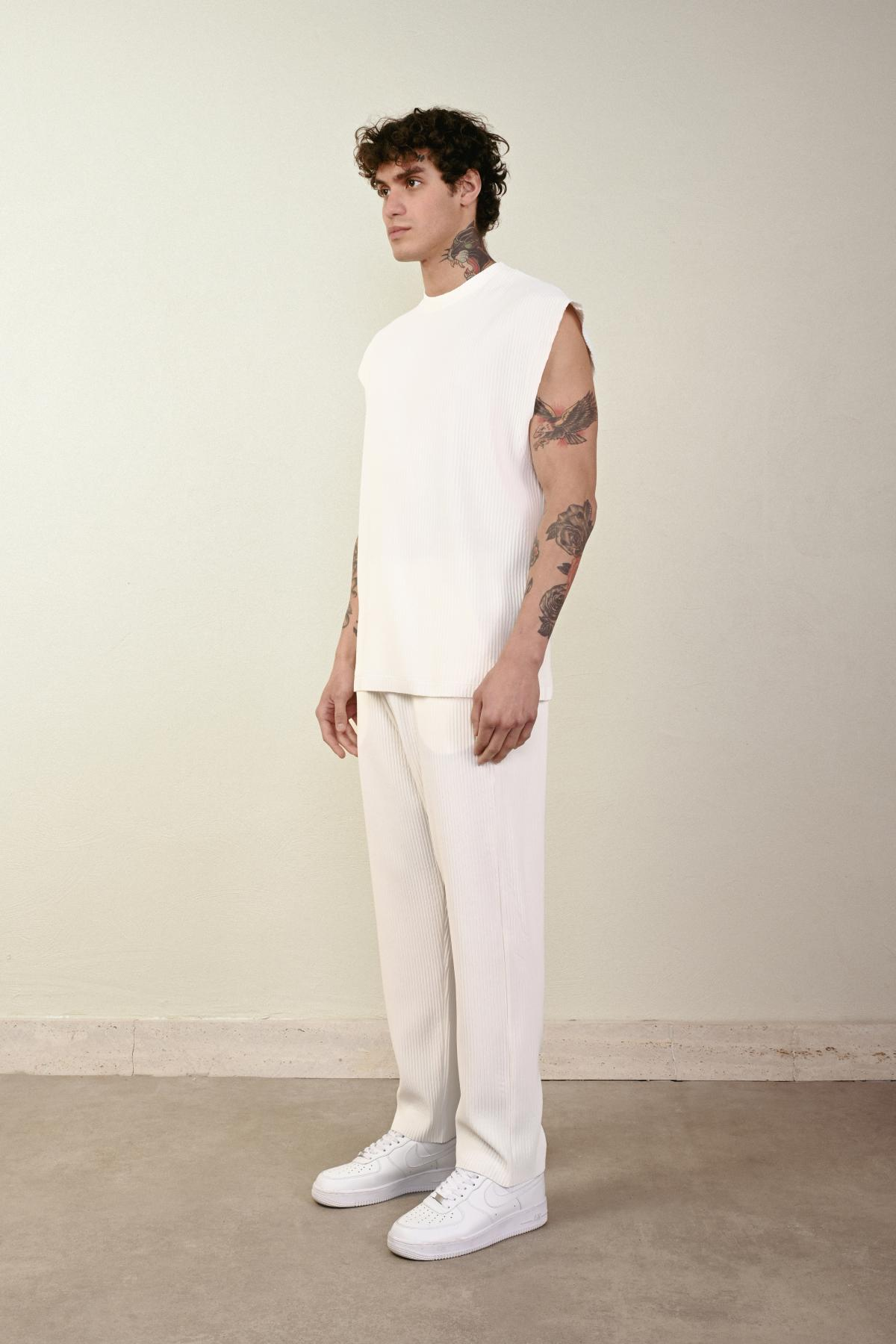 Wholesale Men Ecru T-shirt 721345