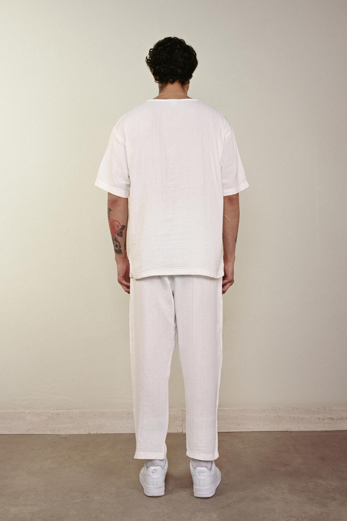 Wholesale Men Ecru T-shirt 721546