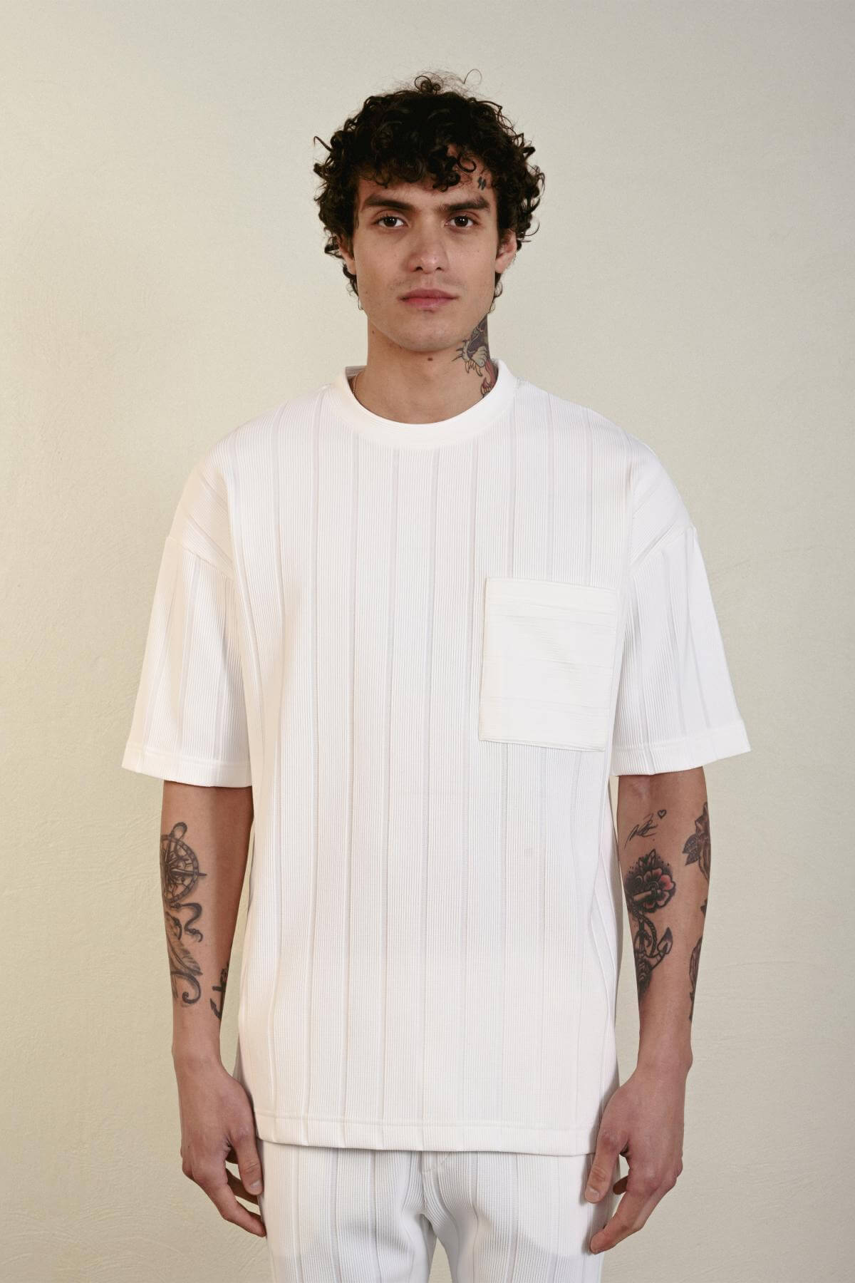 Wholesale Men Ecru T-shirt 721668