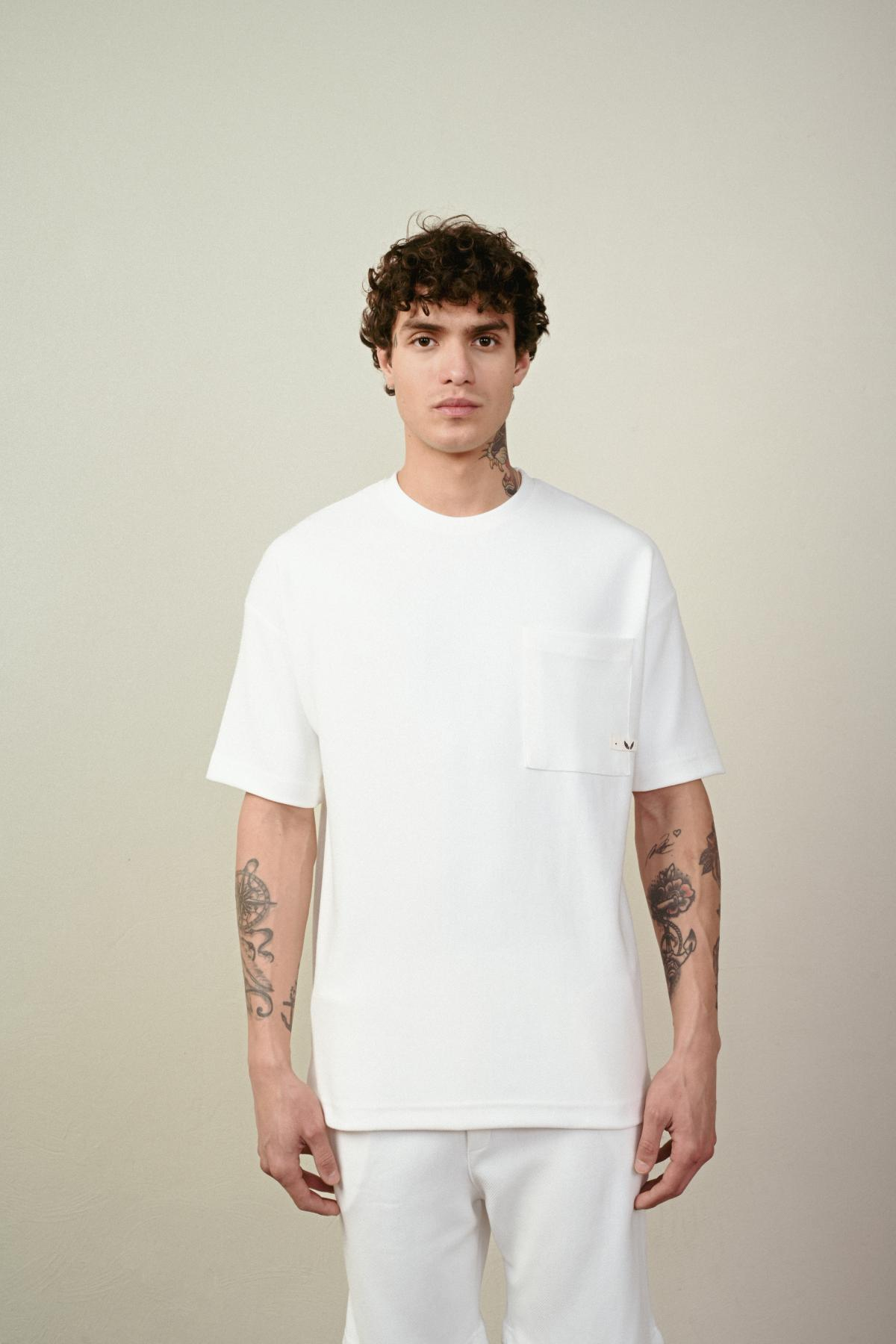 Wholesale Men Ecru T-shirt 721663