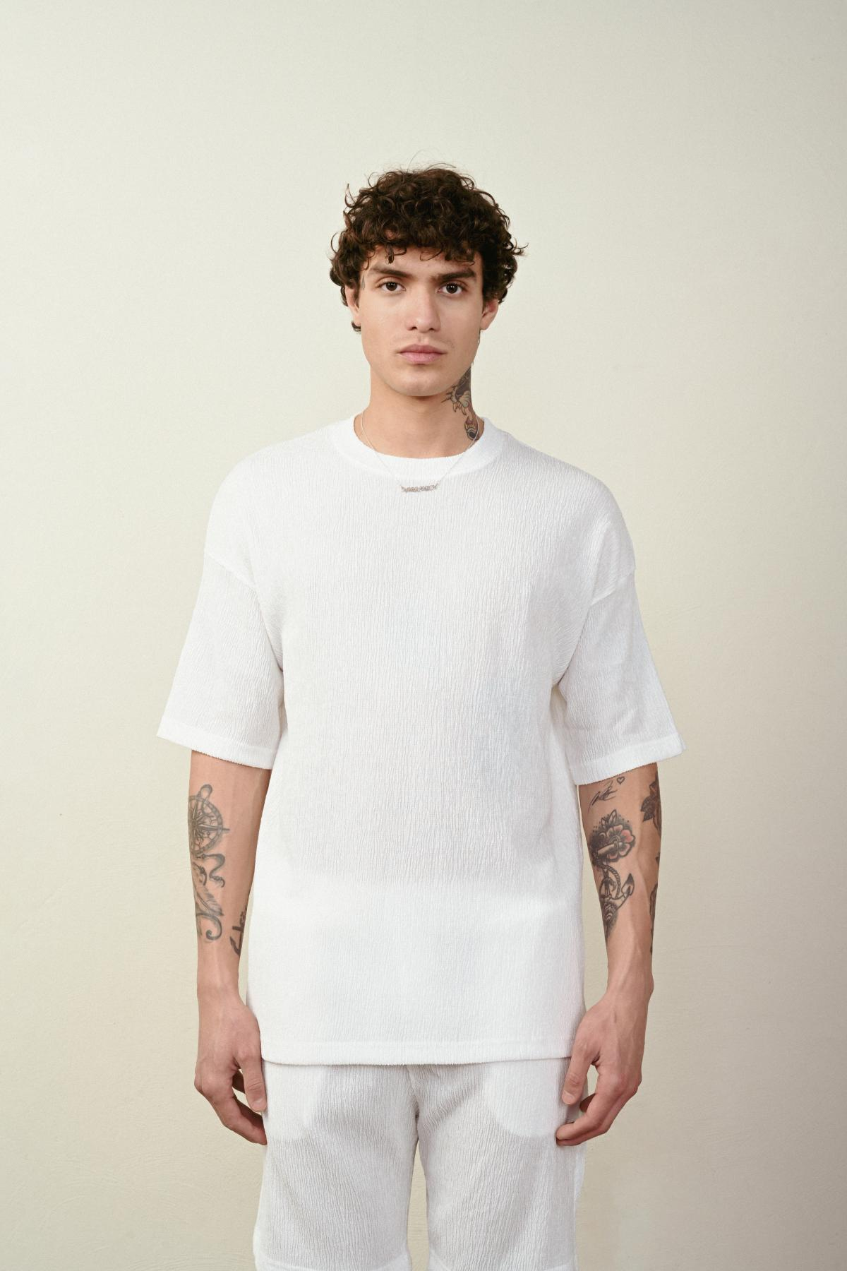 Wholesale Men Ecru T-shirt 721570