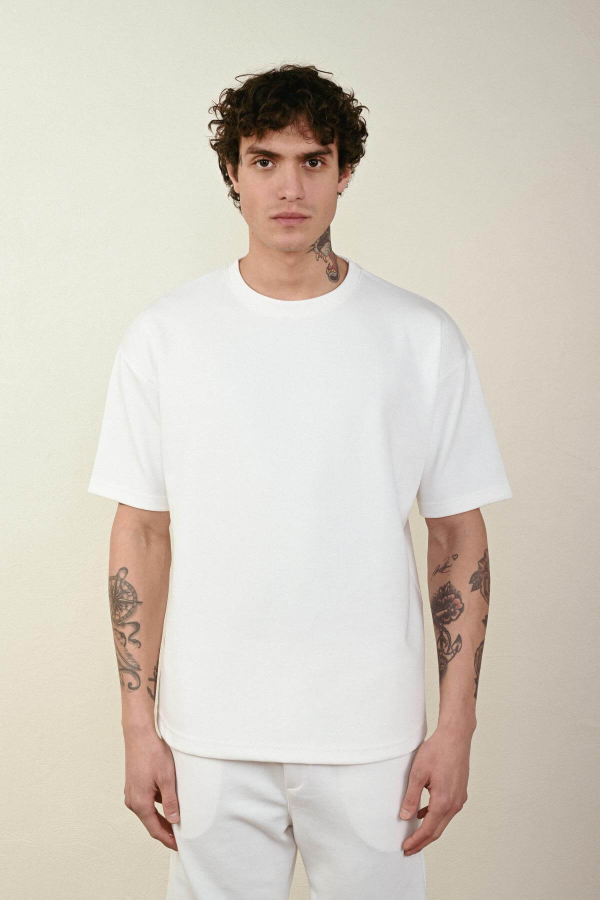 Wholesale Men Ecru T-shirt 721672