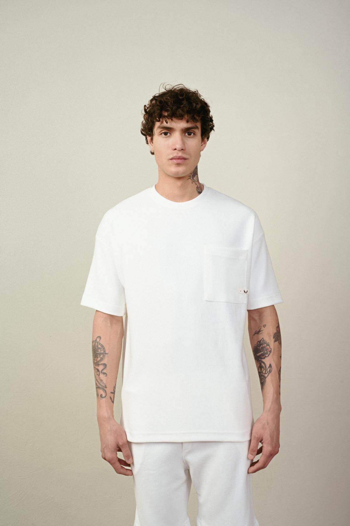 Wholesale Men Ecru T-shirt 721663