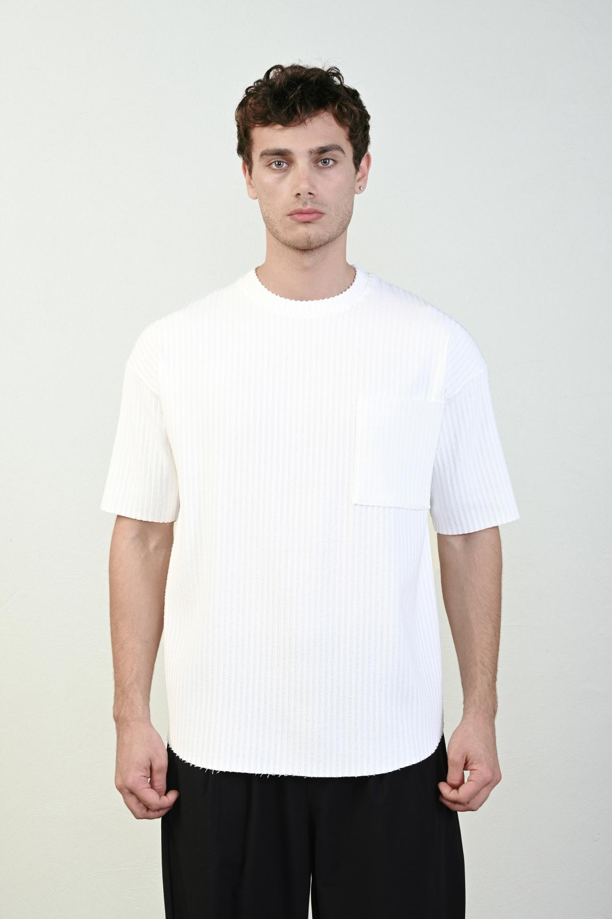 Wholesale Men Ecru T-shirt 721526