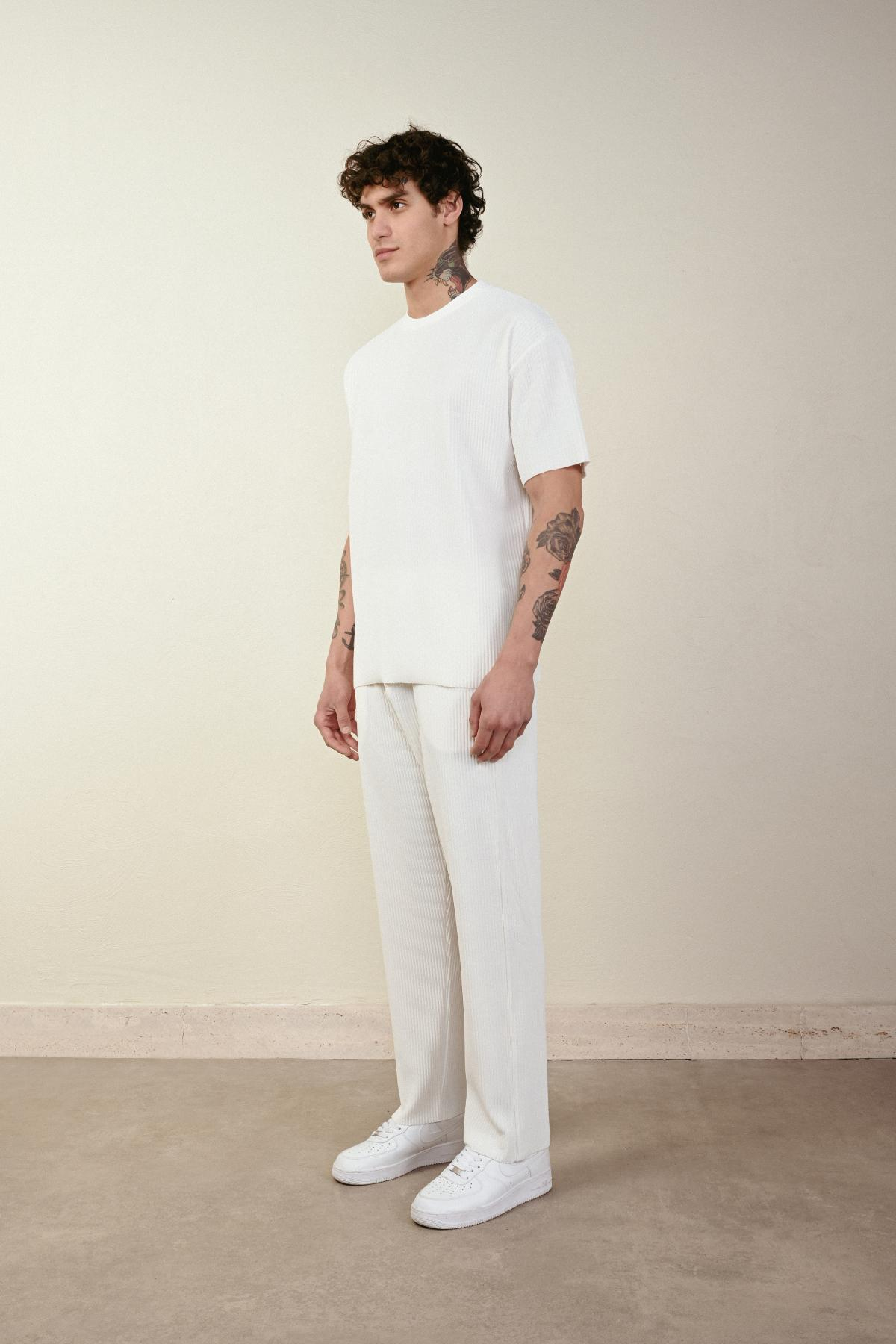 Wholesale Men Ecru T-shirt 721407