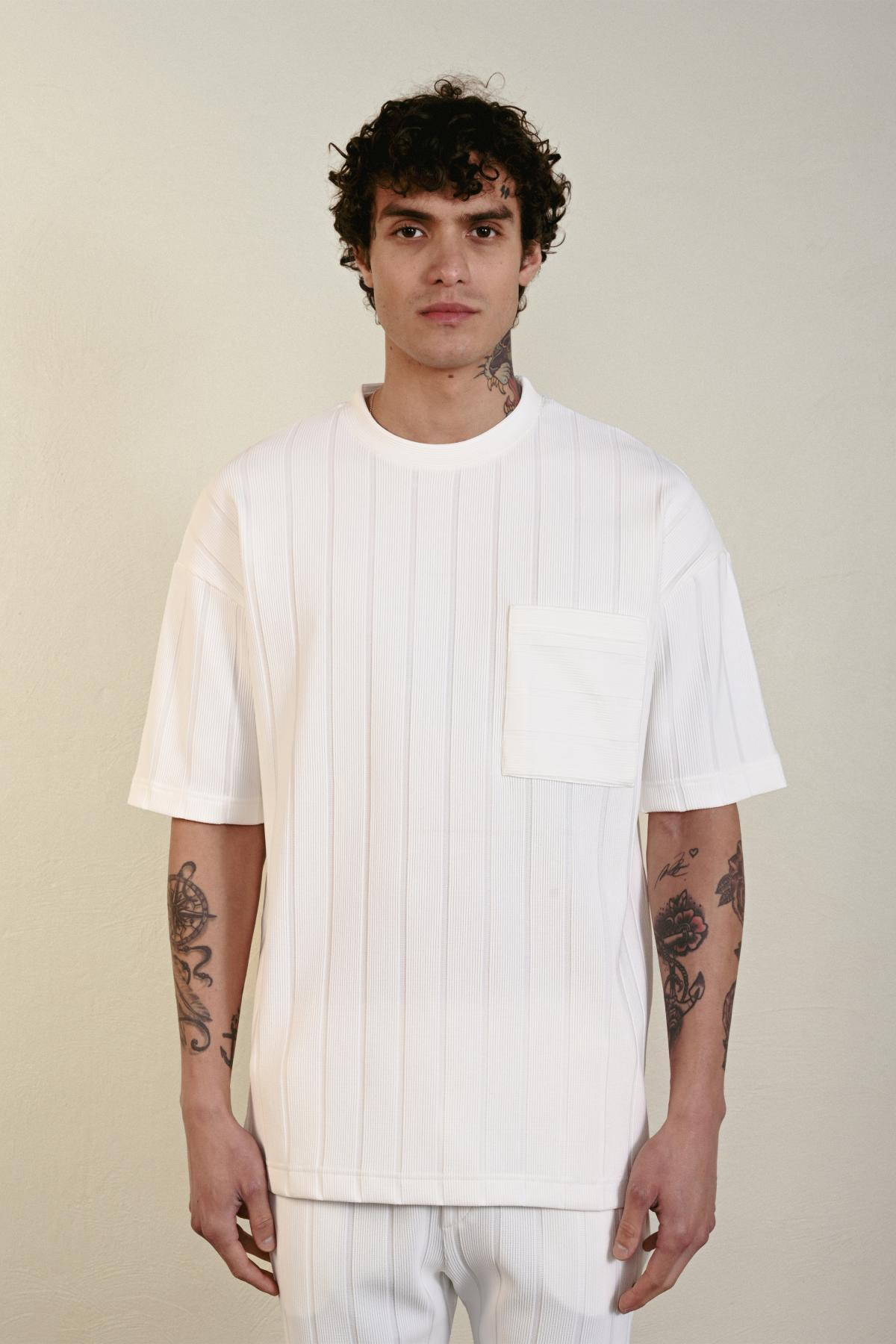 Wholesale Men Ecru T-shirt 721668