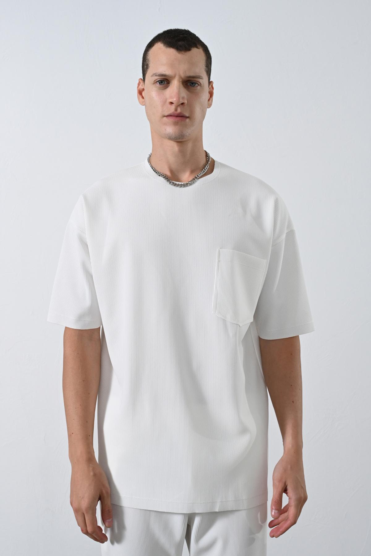Wholesale Men Ecru T-shirt 721490