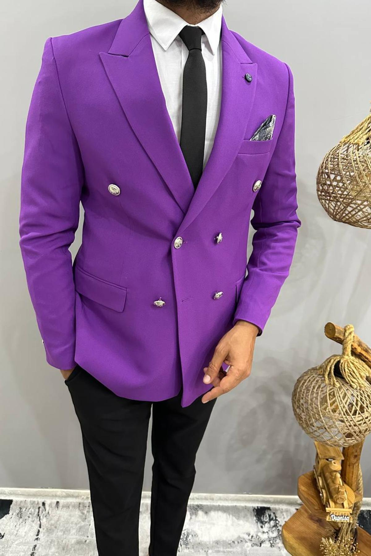 Wholesale Men Electric Double Breasted Blazers 708973