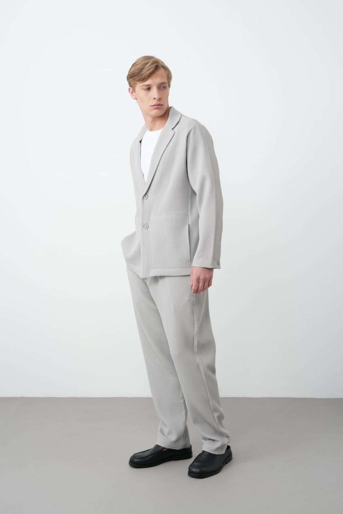 Wholesale Men Gray Blazer 738195